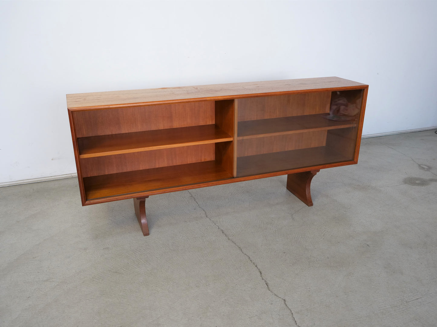 1960's Danish Modern Teak Bookcase Cabinet