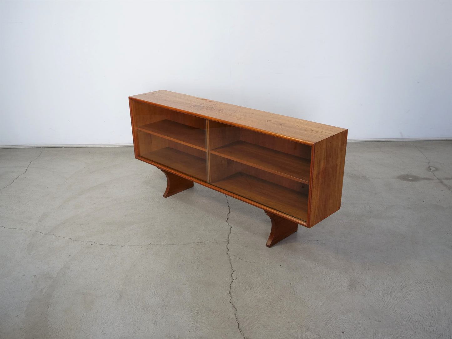 1960's Danish Modern Teak Bookcase Cabinet