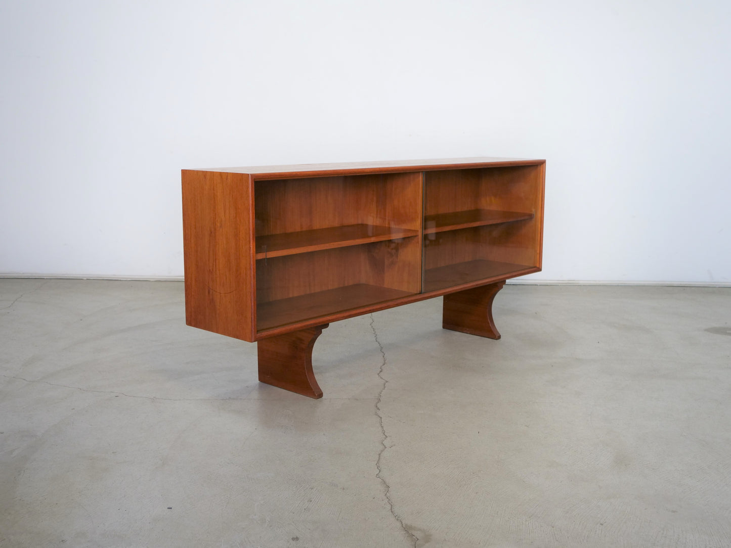 1960's Danish Modern Teak Bookcase Cabinet