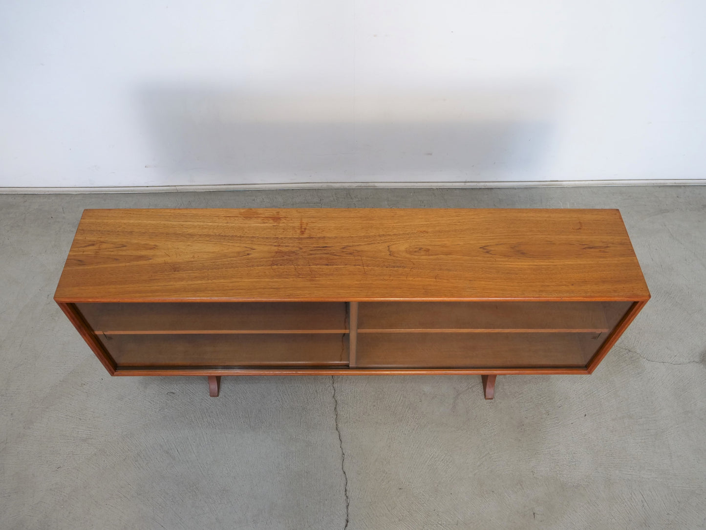 1960's Danish Modern Teak Bookcase Cabinet