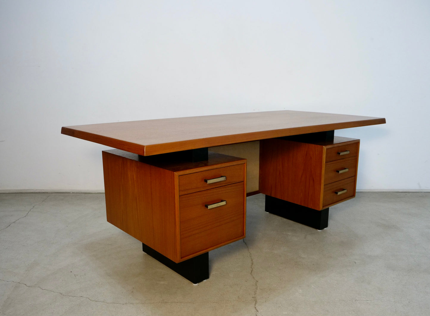 1960's Mid Century Danish Modern Executive Desk in Teak