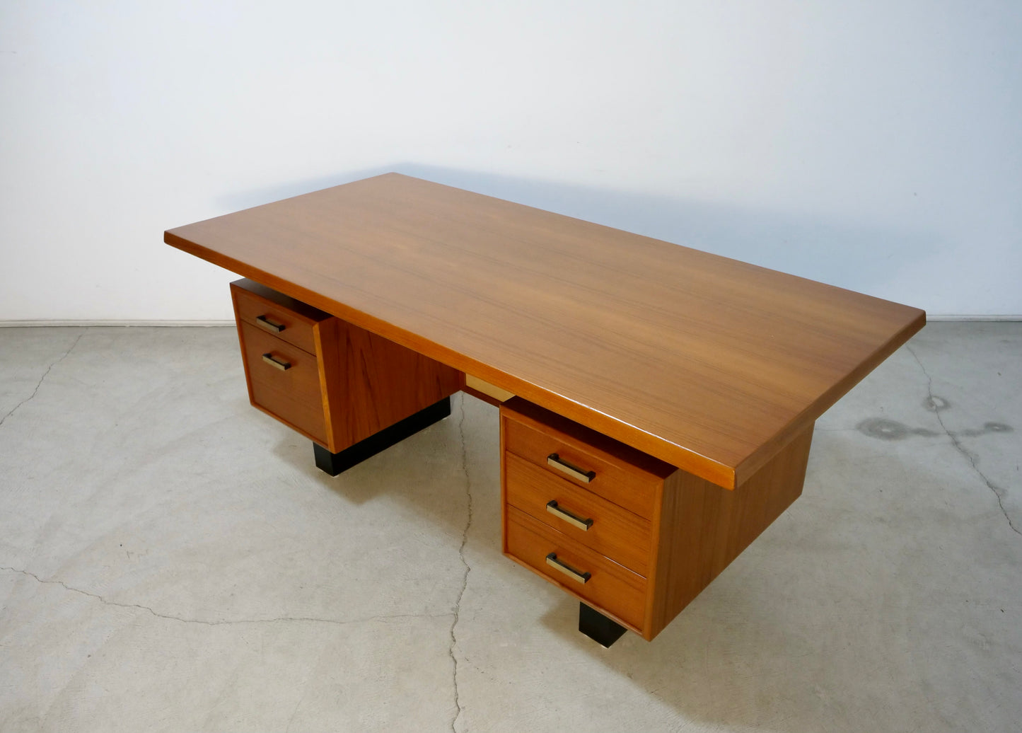 1960's Mid Century Danish Modern Executive Desk in Teak