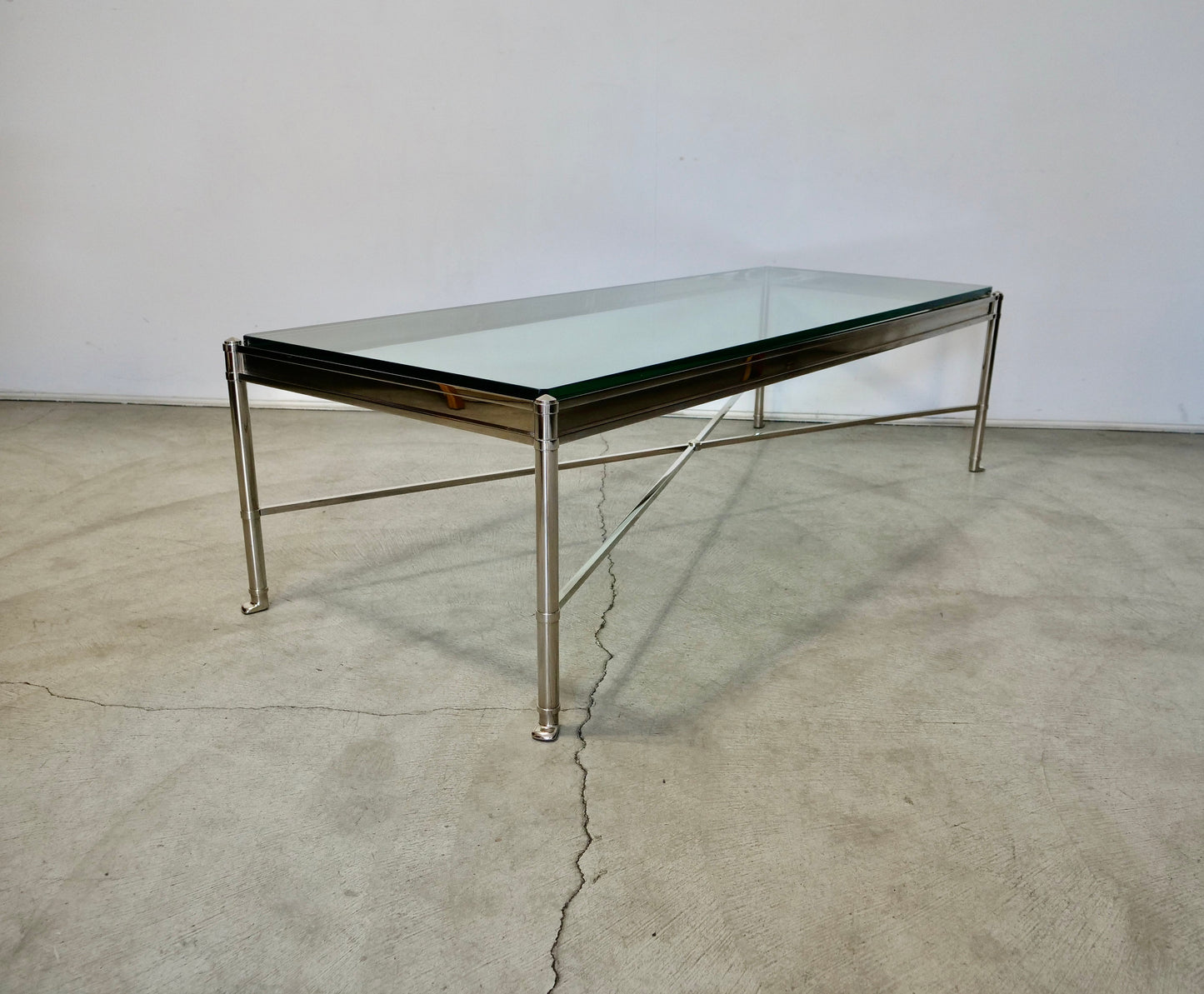 Nickel and Glass Coffee Table