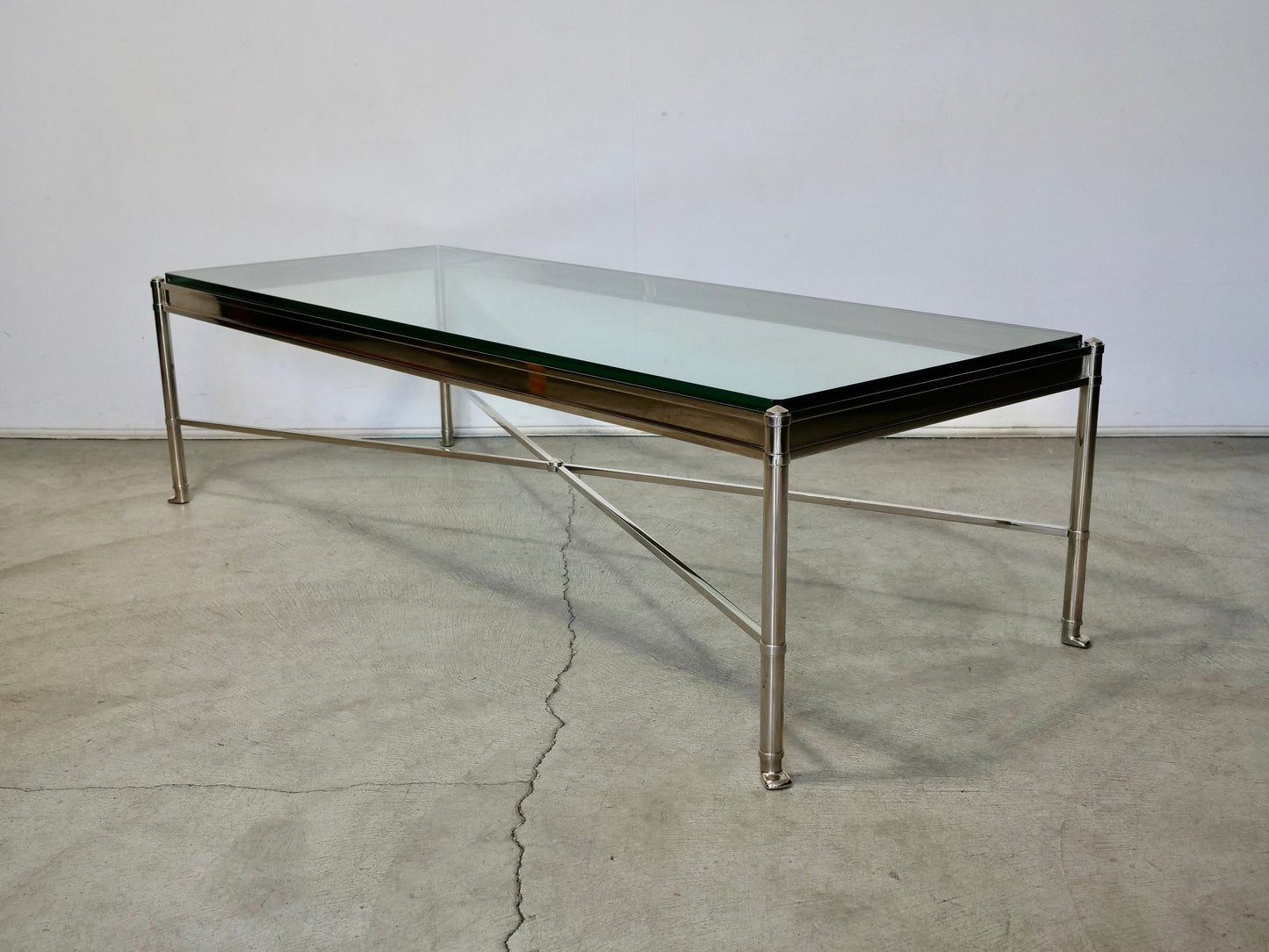Nickel and Glass Coffee Table