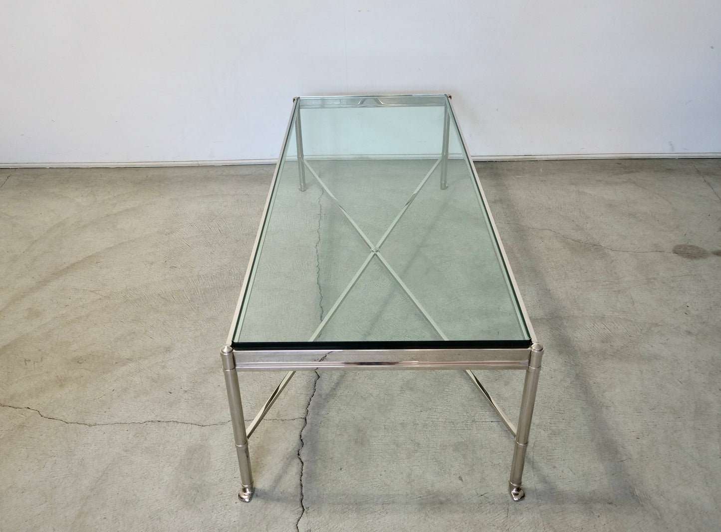 Nickel and Glass Coffee Table