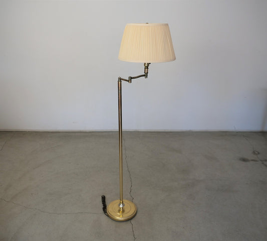 1960's Mid-Century Modern Brass Plated Swing Arm Floor Lamp