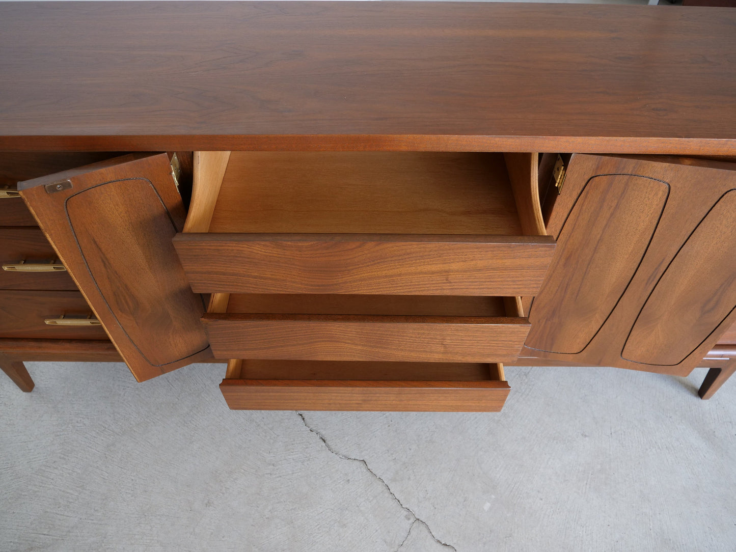 1960's Mid-Century Modern Broyhill Emphasis Walnut Dresser