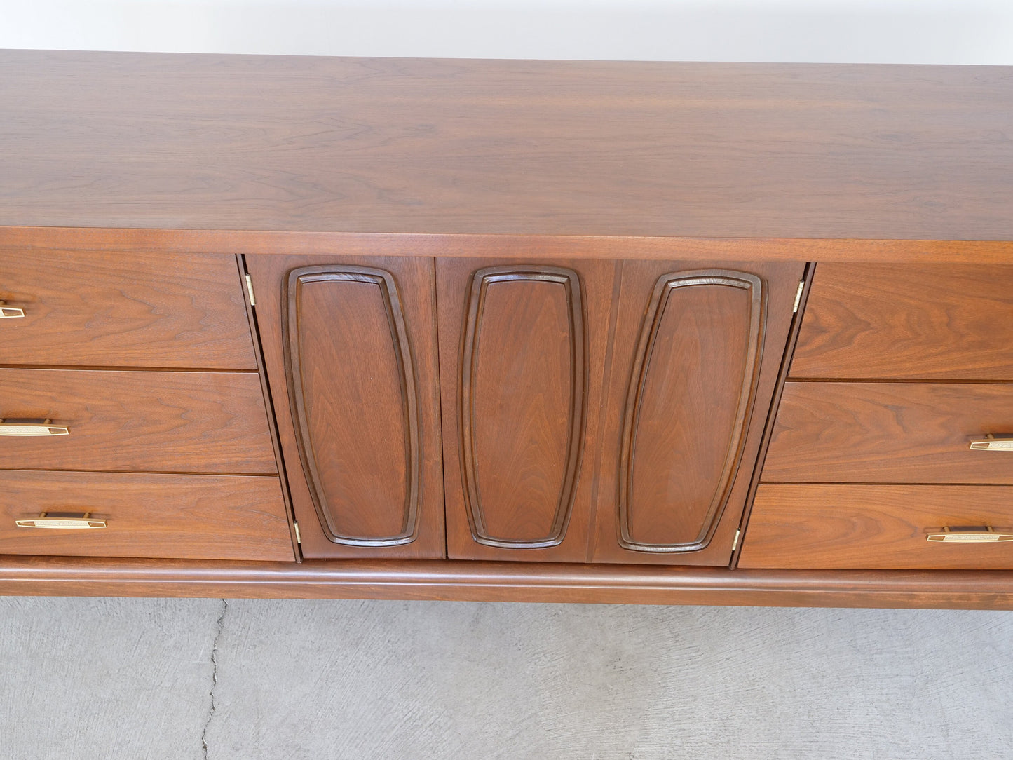 1960's Mid-Century Modern Broyhill Emphasis Walnut Dresser