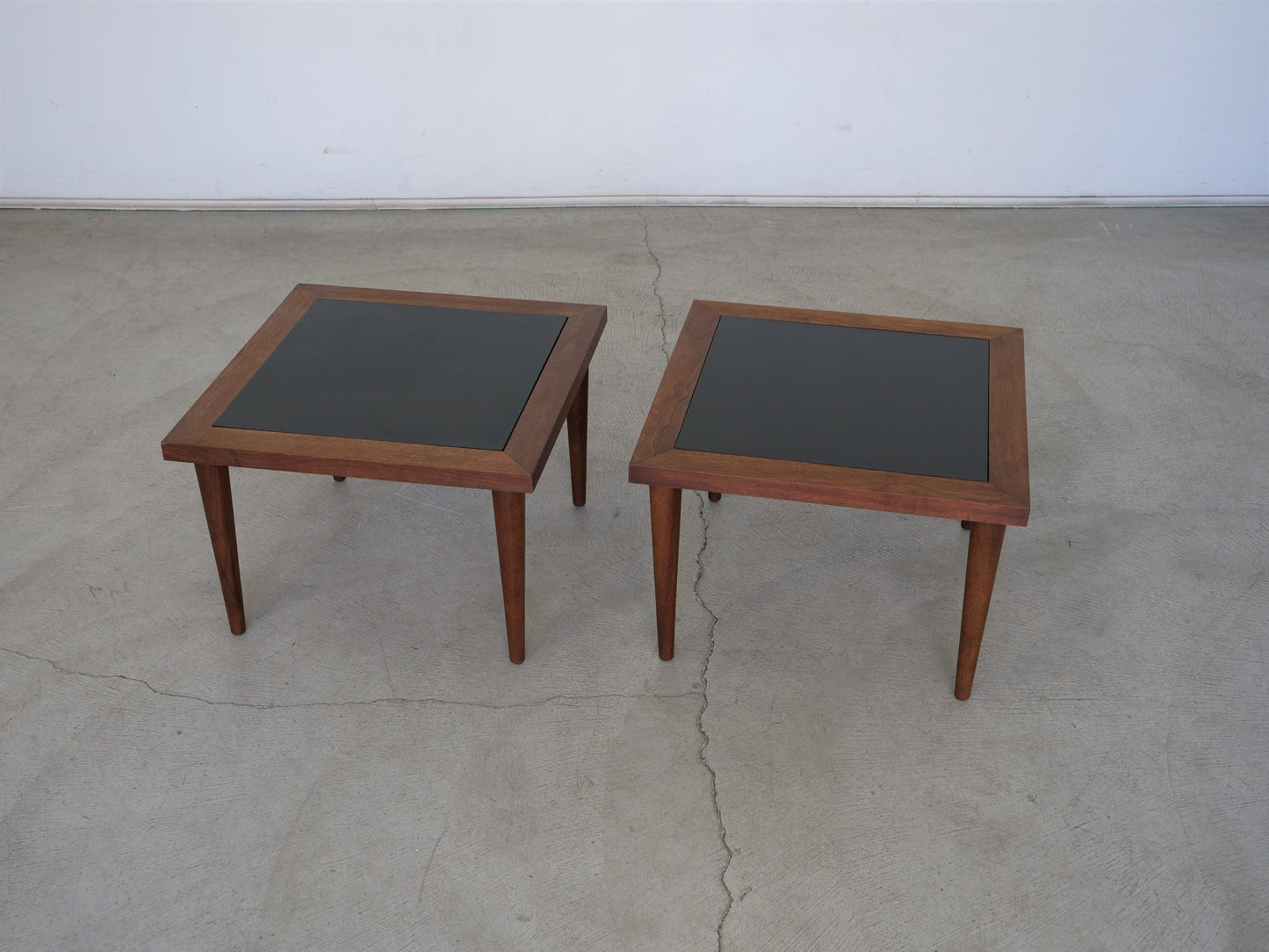 Pair of 1960's Mid-Century Modern Walnut Side Tables