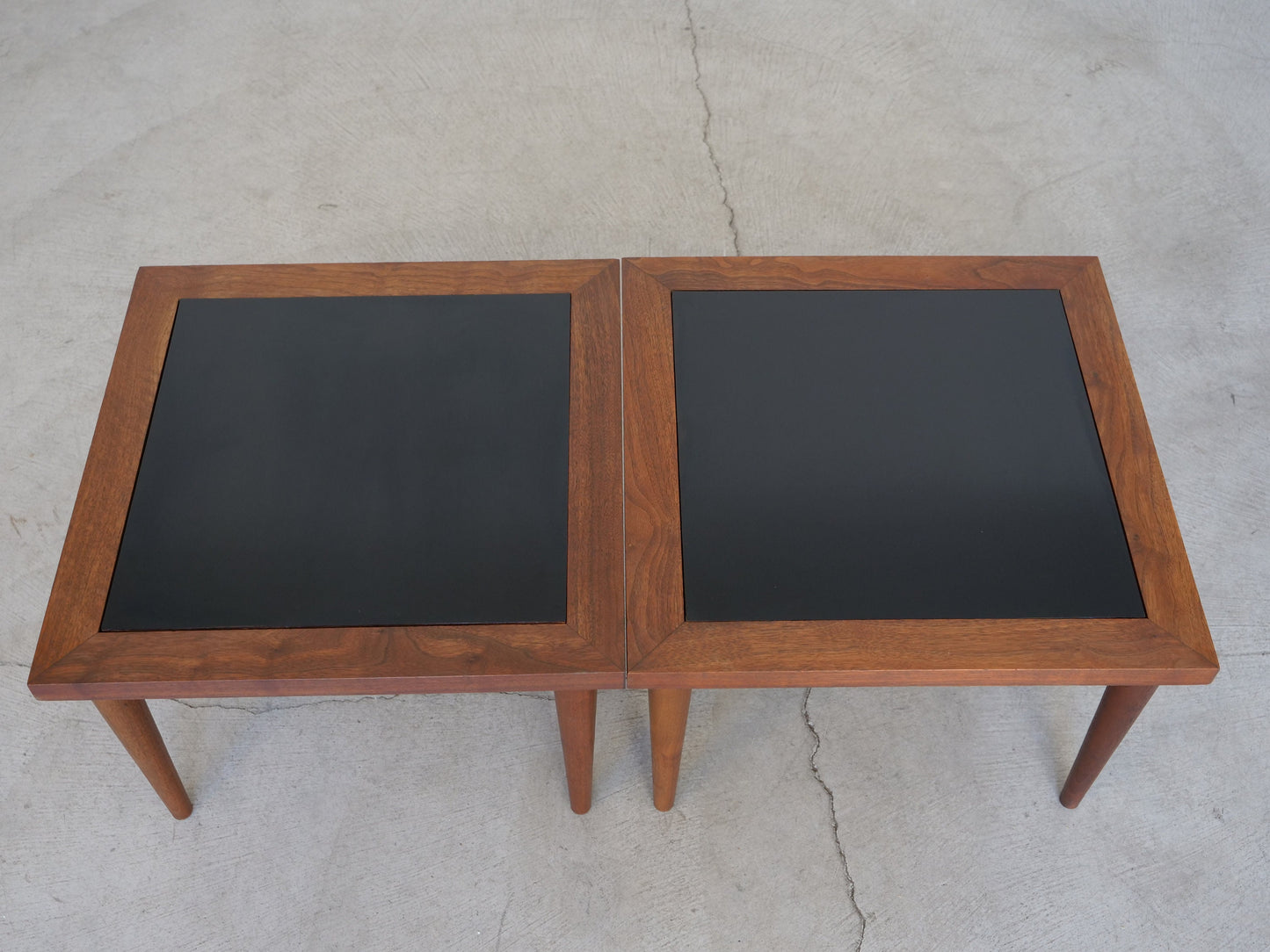 Pair of 1960's Mid-Century Modern Walnut Side Tables