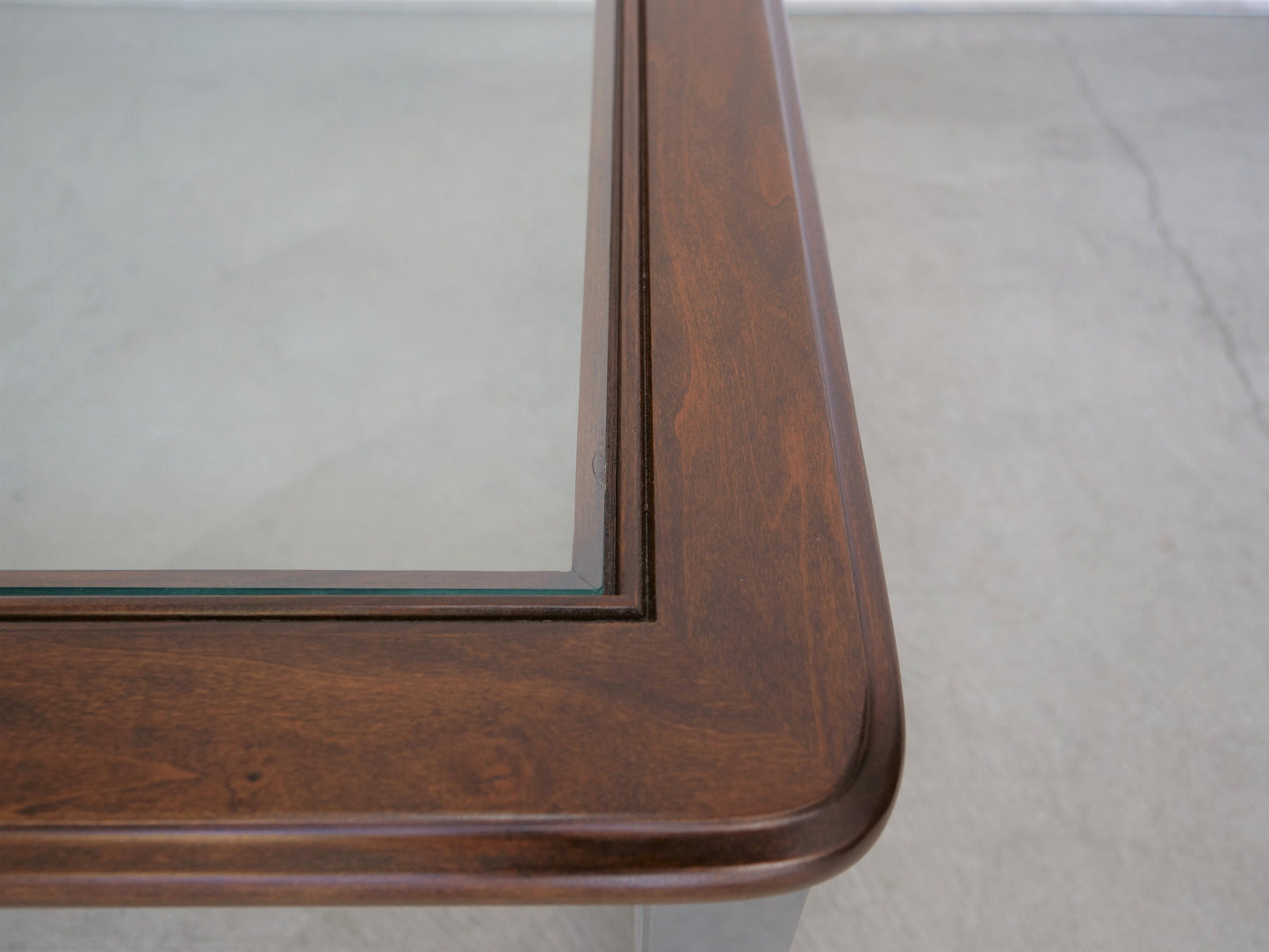 1970's Mid-Century Modern Mahogany, Chrome, Brass, and Glass Coffee Table