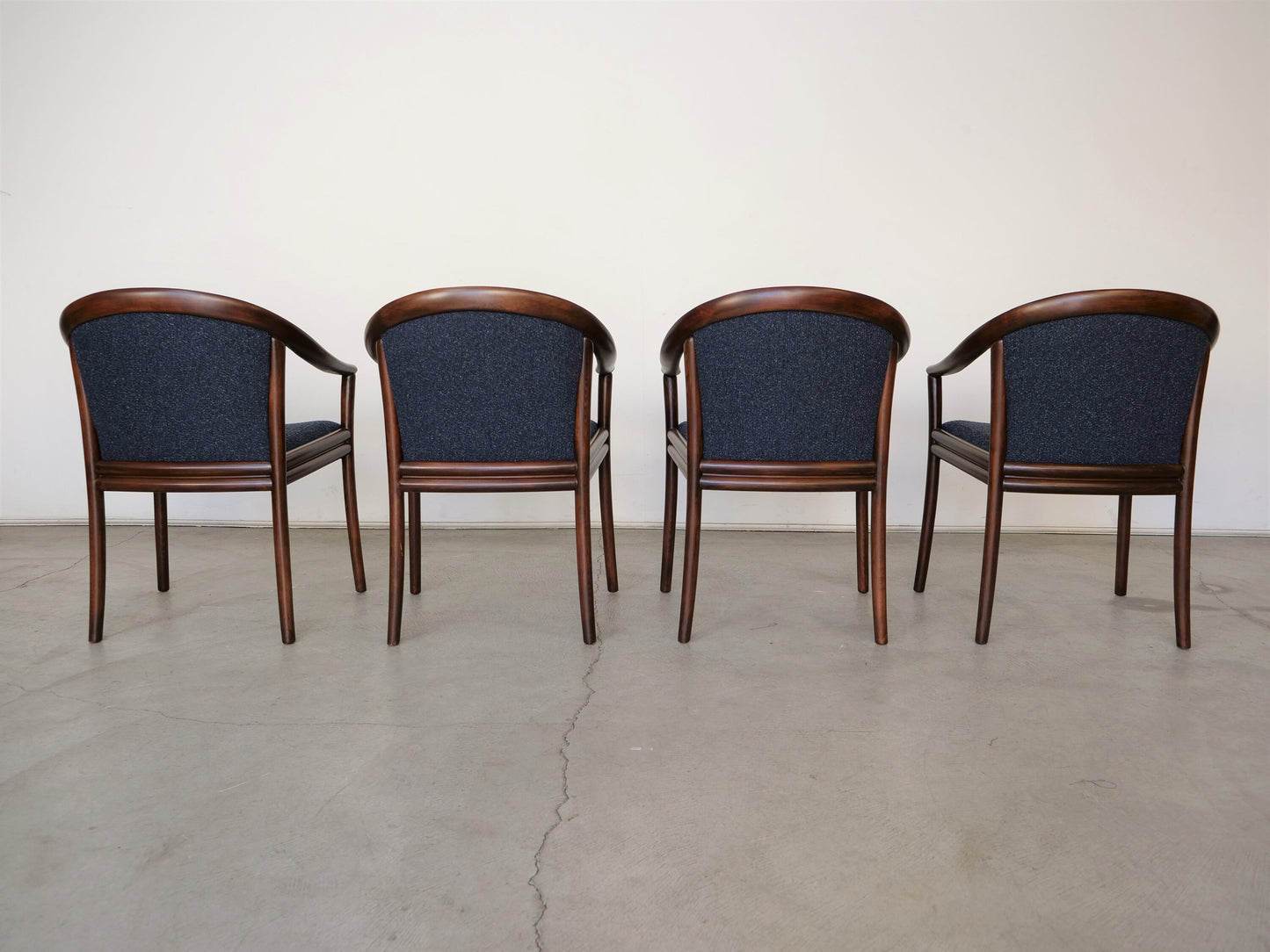 Set of Four Restored Vintage Mid-Century Modern Dining Chairs