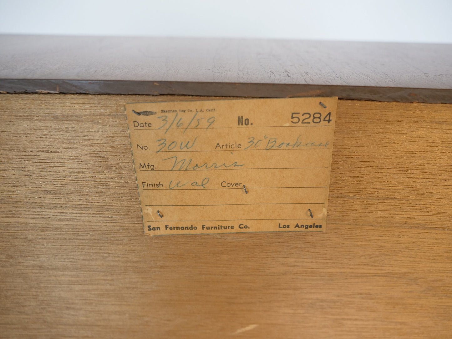 1950's Mid-Century Modern Walnut Bookshelf