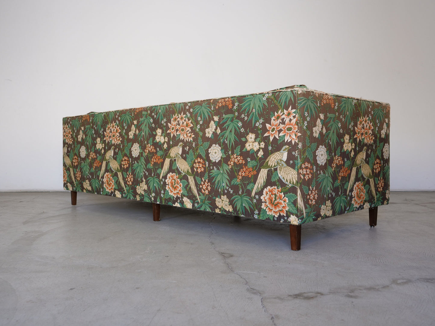 1950's Mid-Century Modern Green Sofa