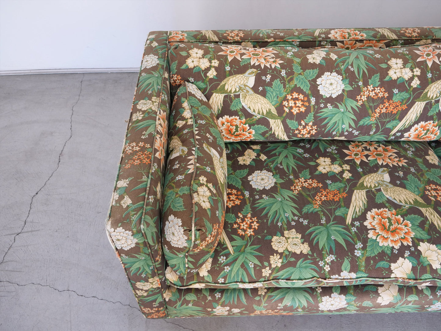 1950's Mid-Century Modern Green Sofa