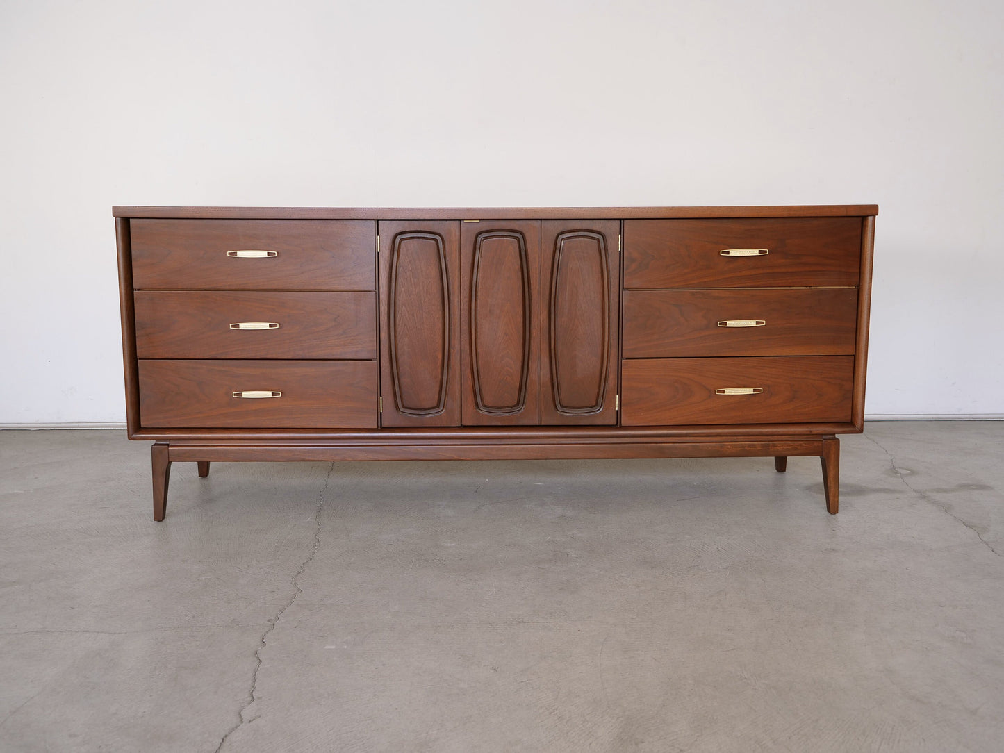 1960's Mid-Century Modern Broyhill Emphasis Walnut Dresser