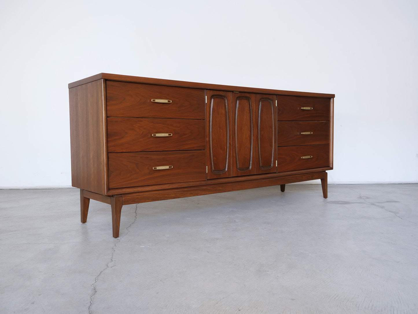 1960's Mid-Century Modern Broyhill Emphasis Walnut Dresser