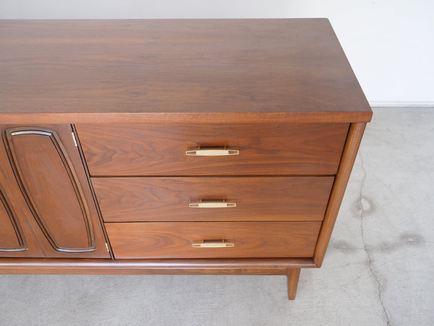 1960's Mid-Century Modern Broyhill Emphasis Walnut Dresser