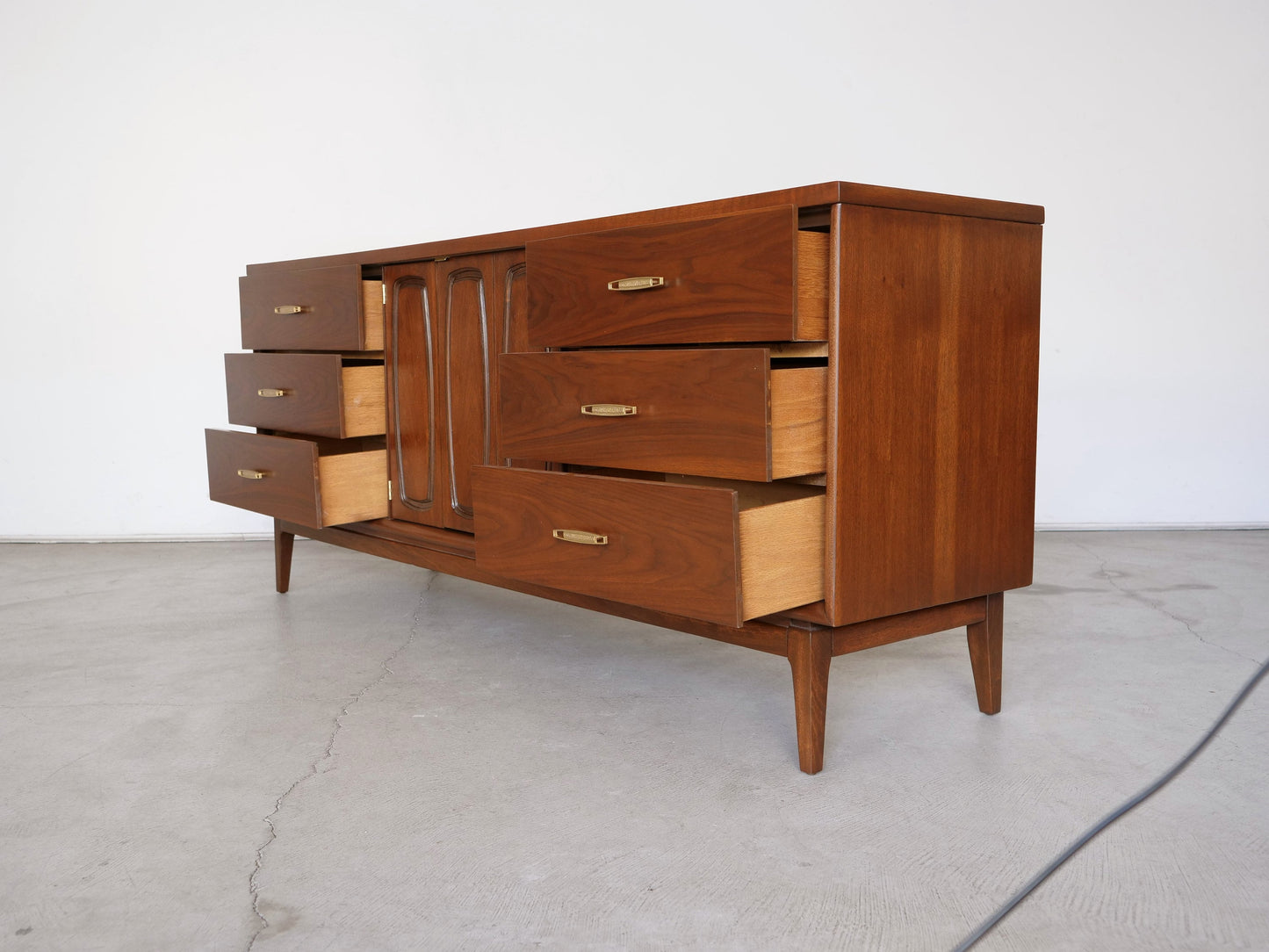 1960's Mid-Century Modern Broyhill Emphasis Walnut Dresser