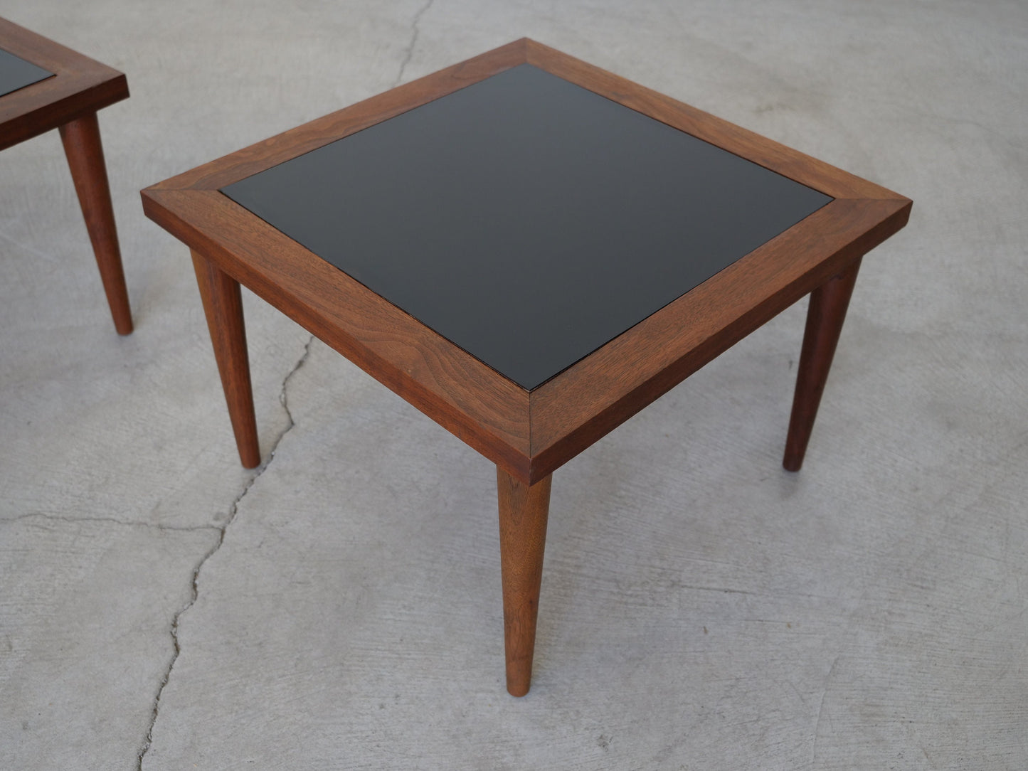 Pair of 1960's Mid-Century Modern Walnut Side Tables