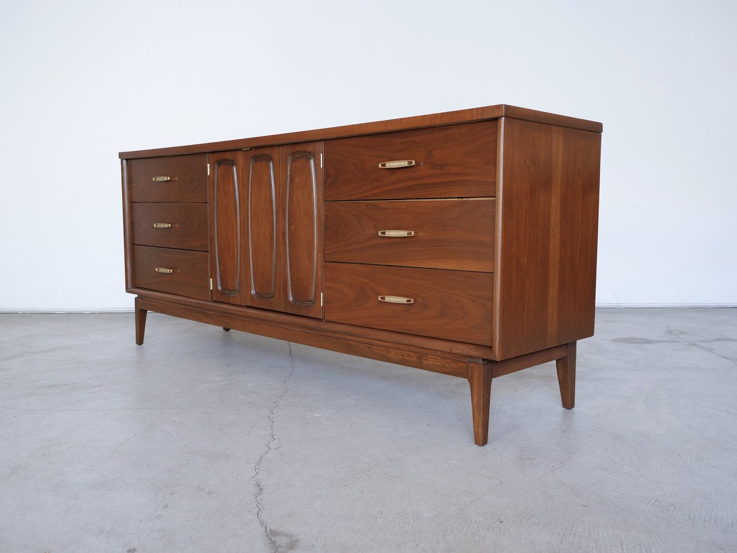 1960's Mid-Century Modern Broyhill Emphasis Walnut Dresser
