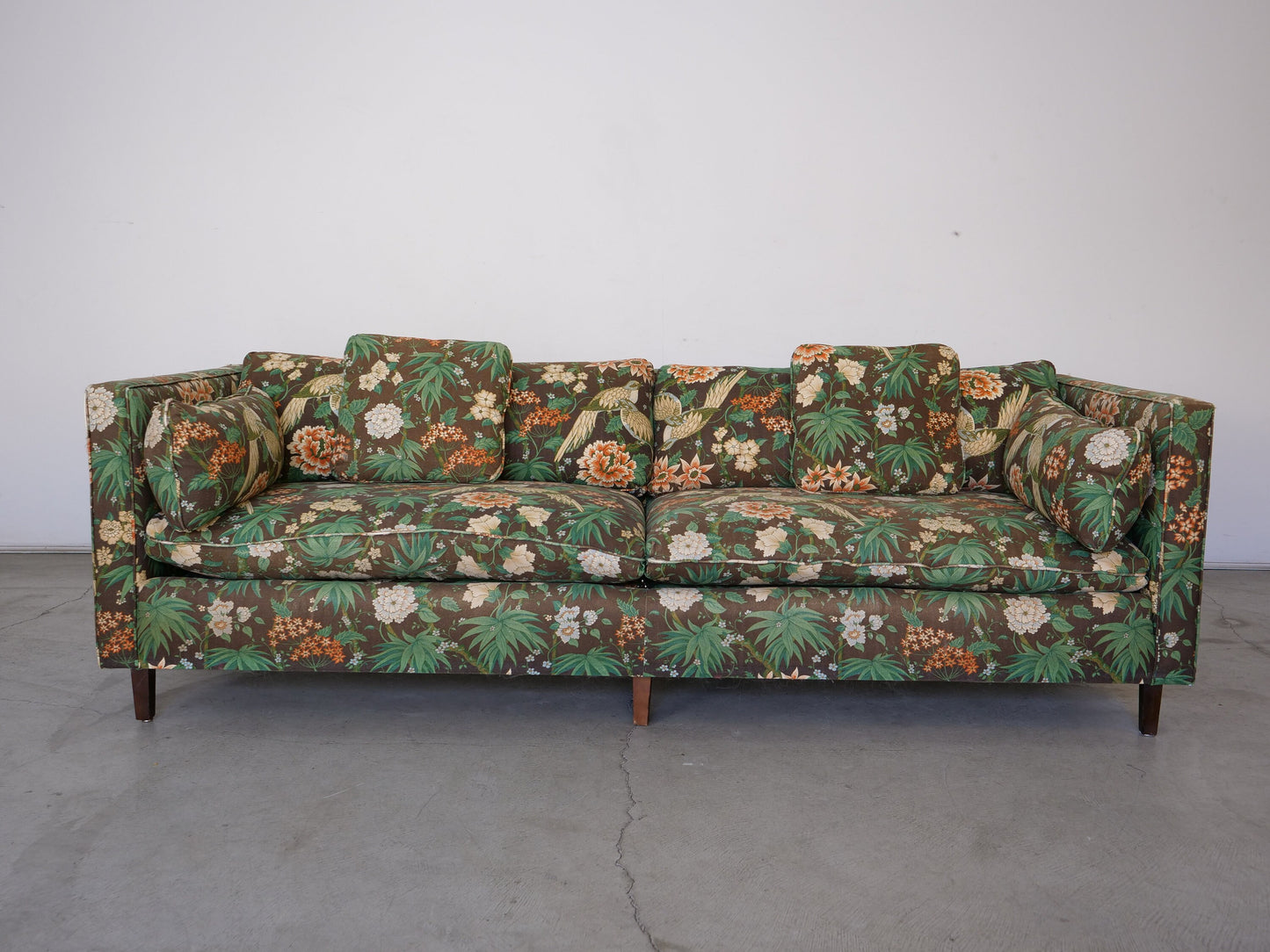 1950's Mid-Century Modern Green Sofa