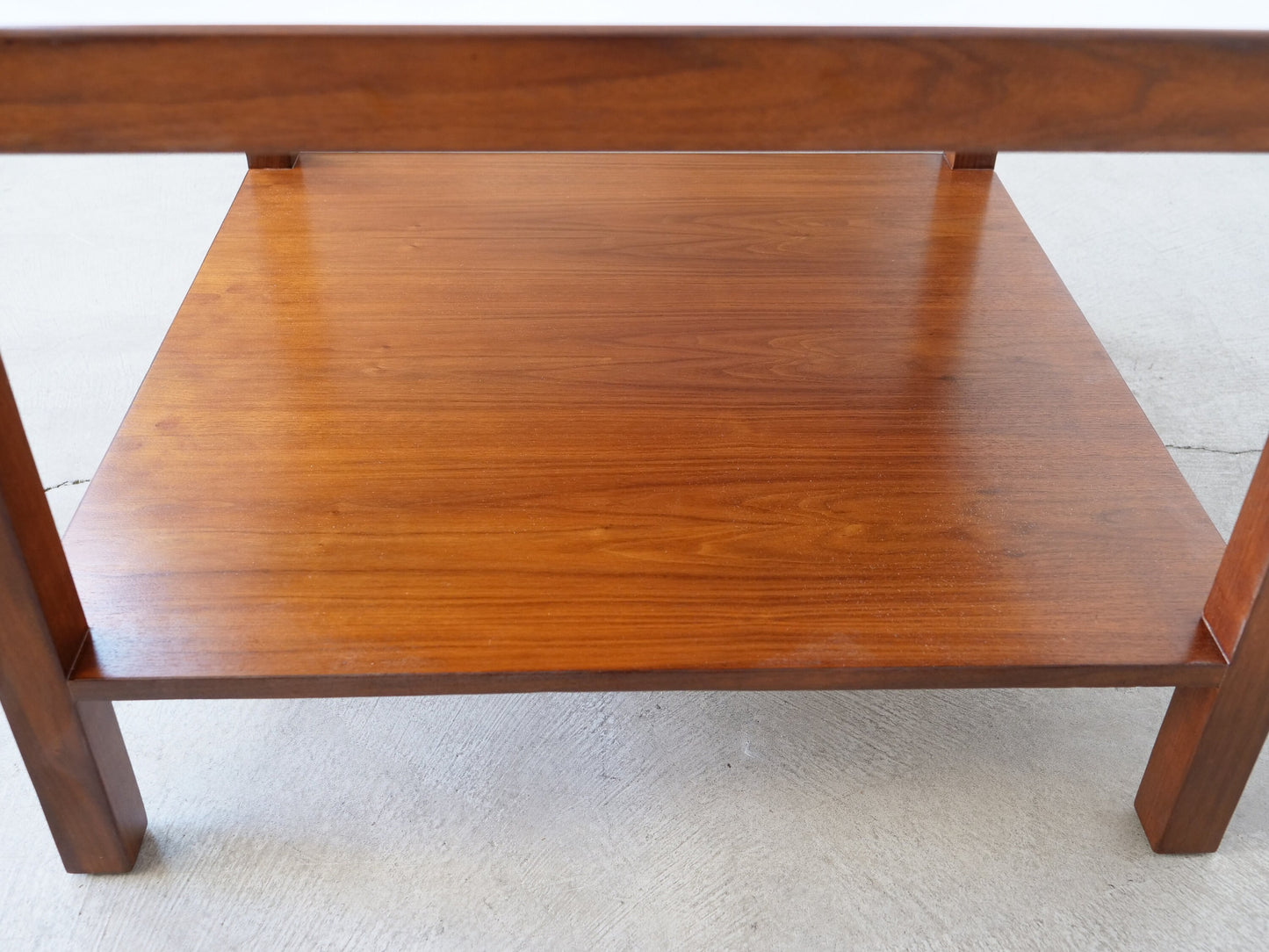 1960’s Two-Tiered Walnut and White Formica Coffee Table