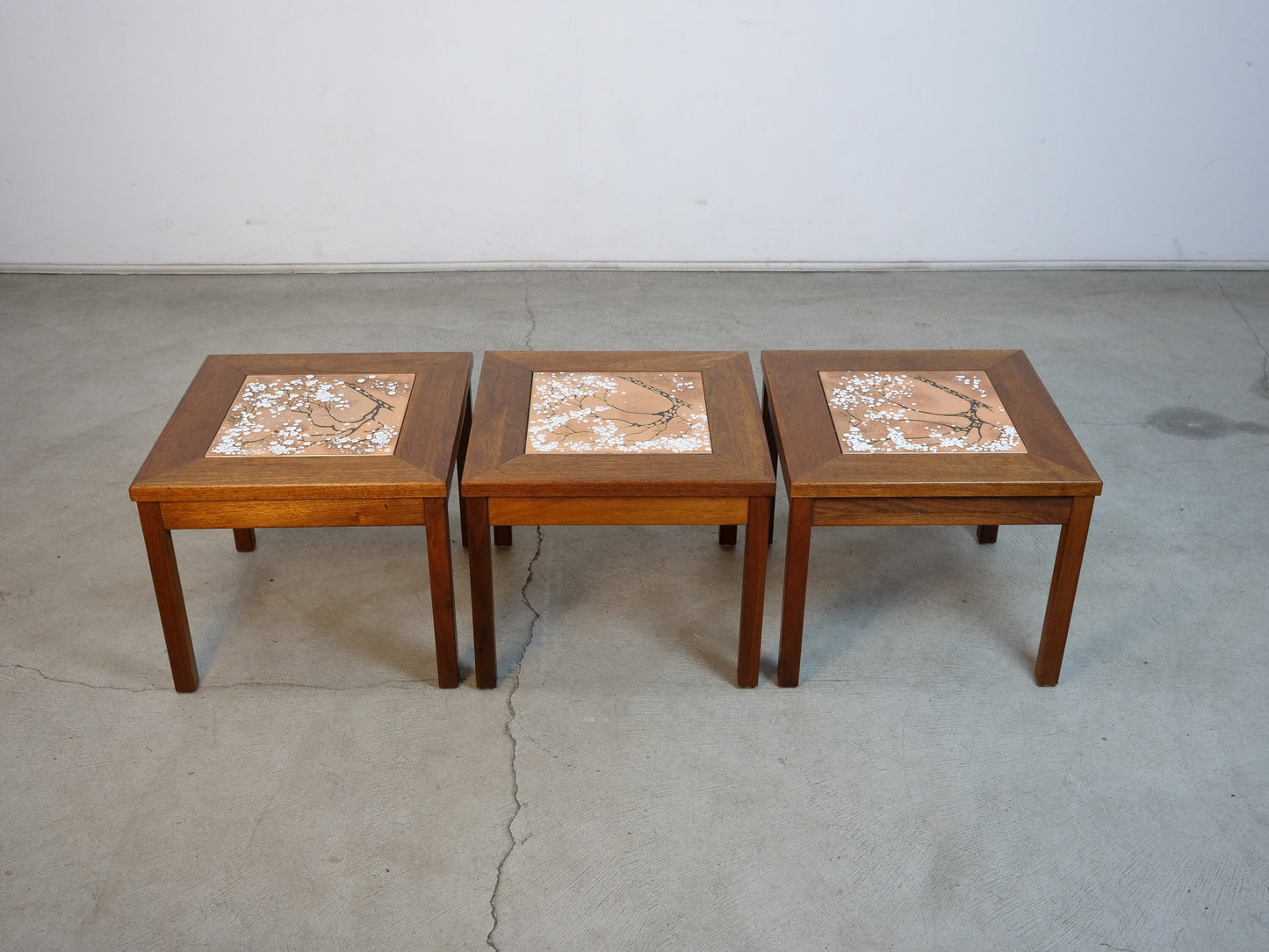 1960's Midcentury Modern Brown Saltman End Tables