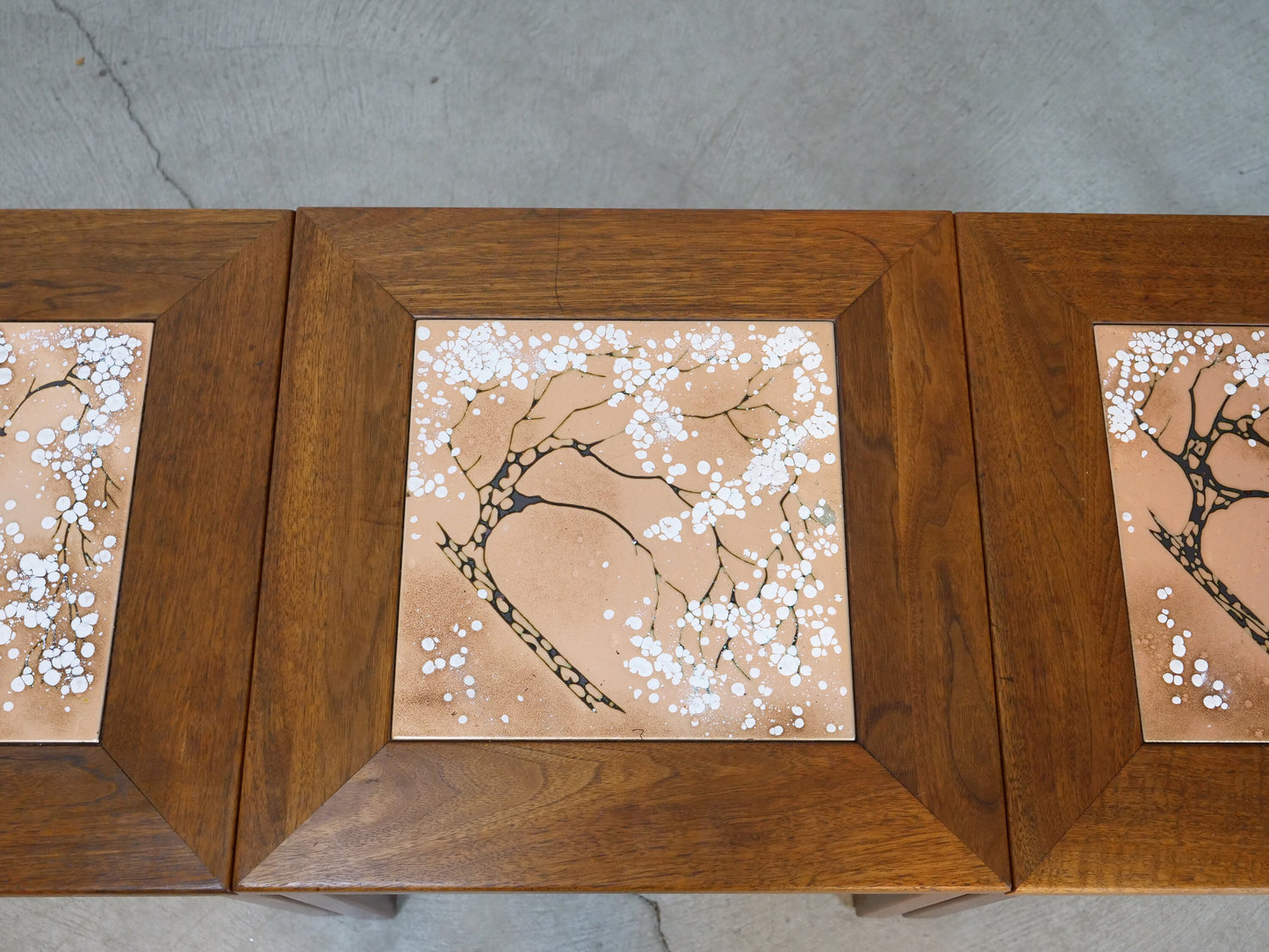 1960's Midcentury Modern Brown Saltman End Tables