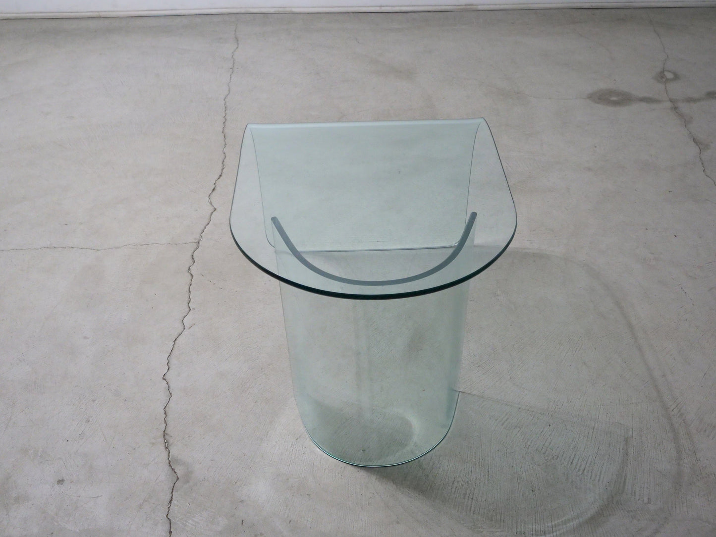 Modern Curved Glass Waterfall Coffee Table