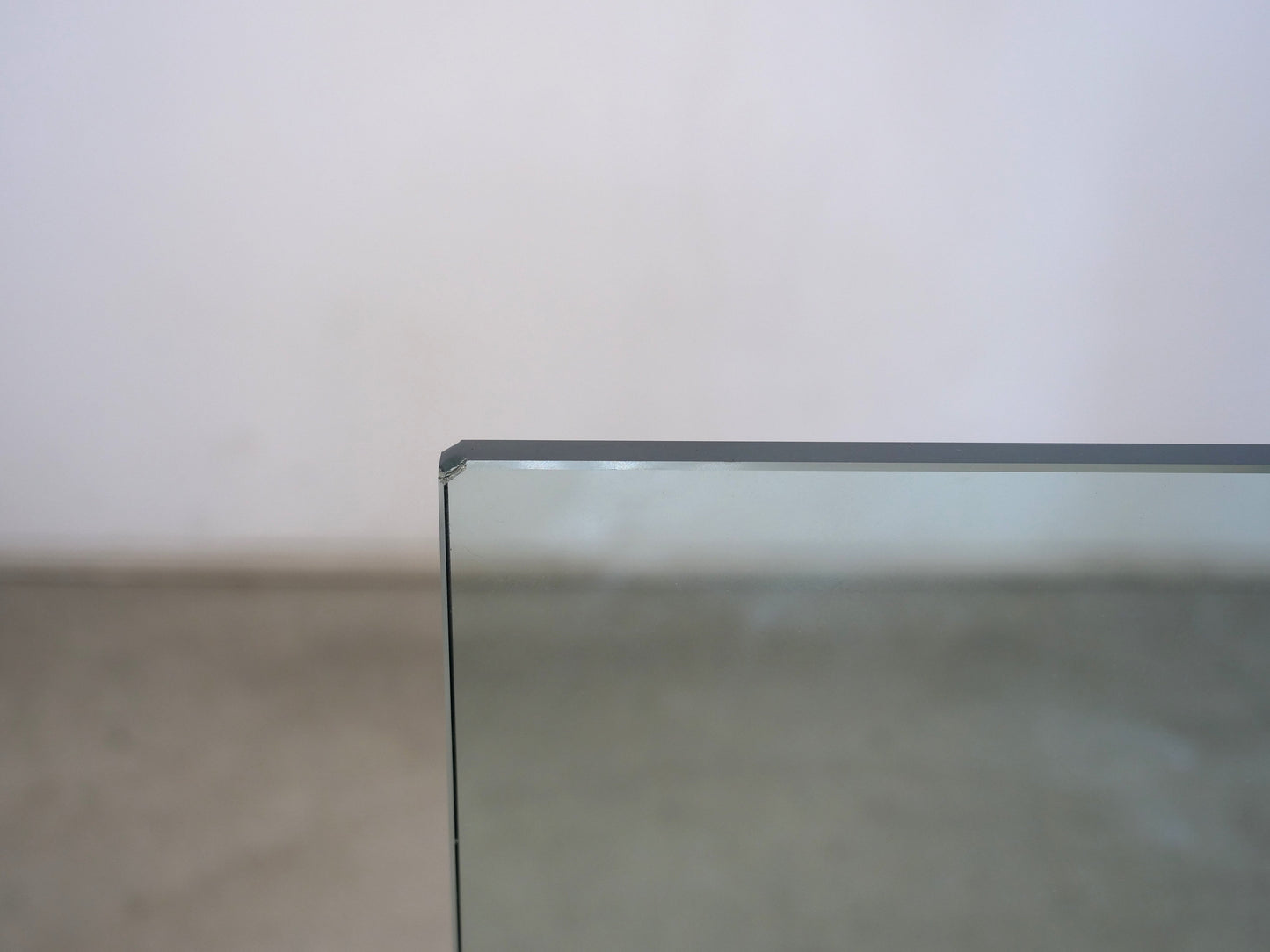 Postmodern Vintage Brass and Glass Side Console