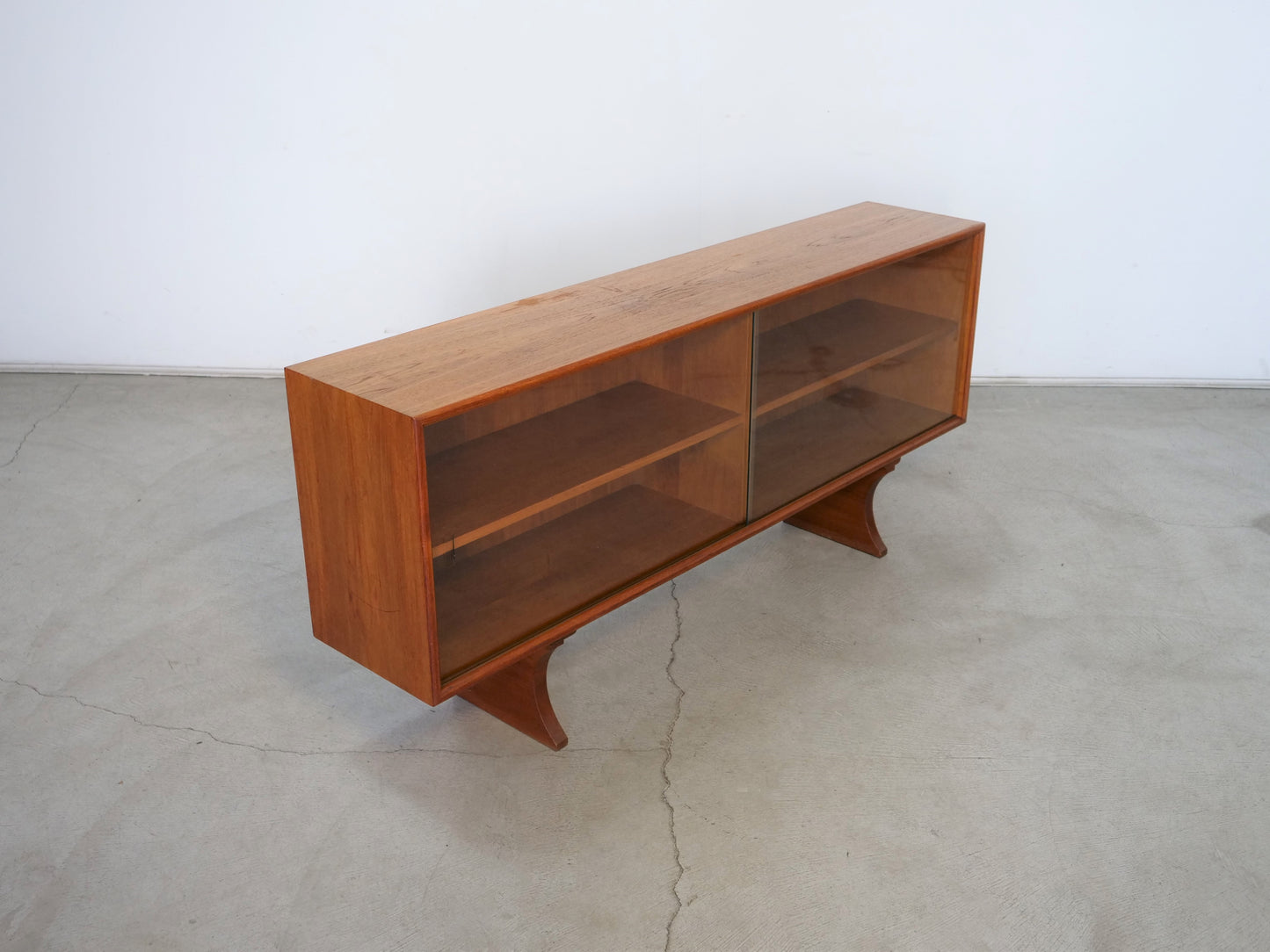 1960's Danish Modern Teak Bookcase Cabinet