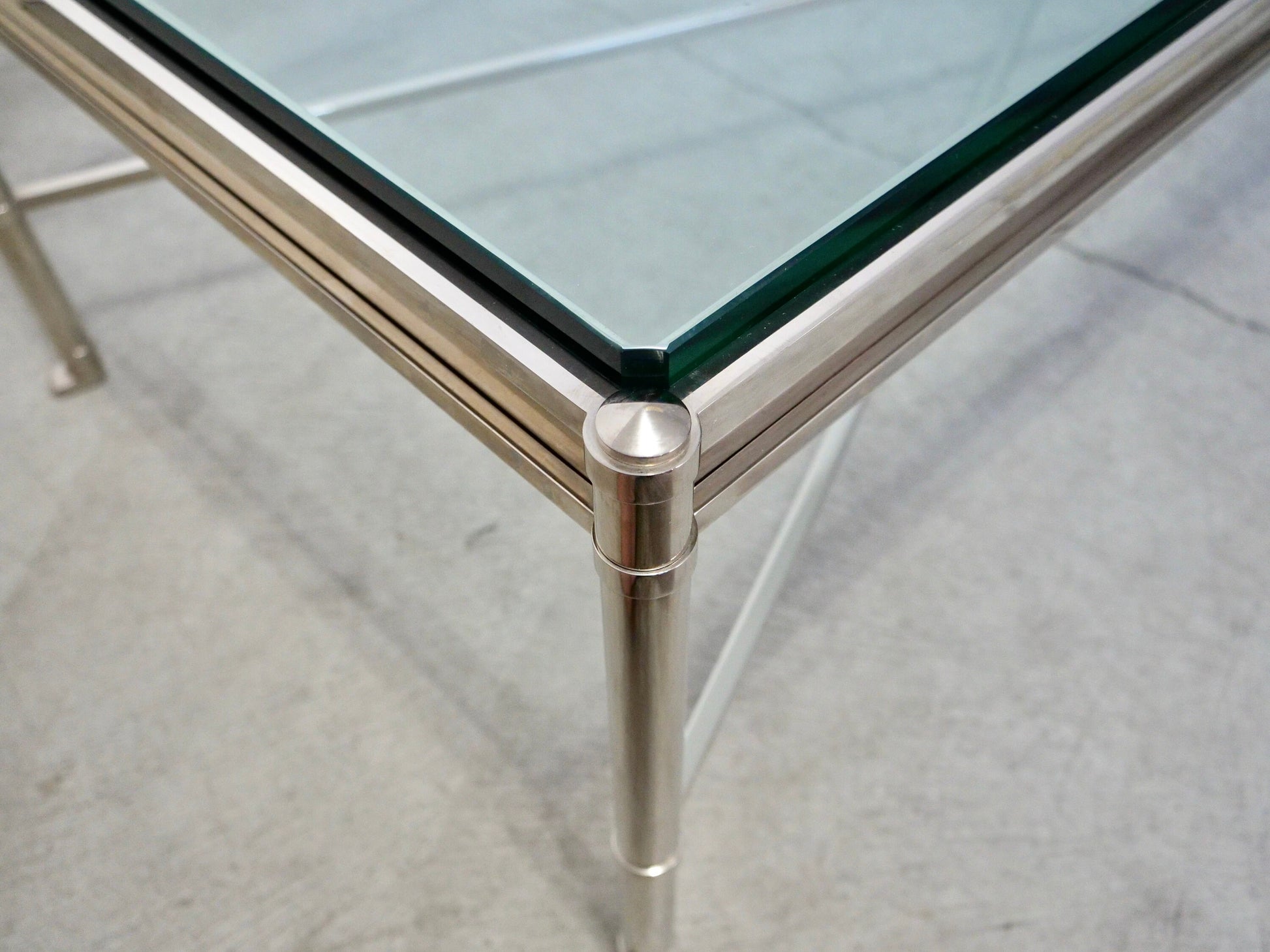 Nickel and Glass Coffee Table