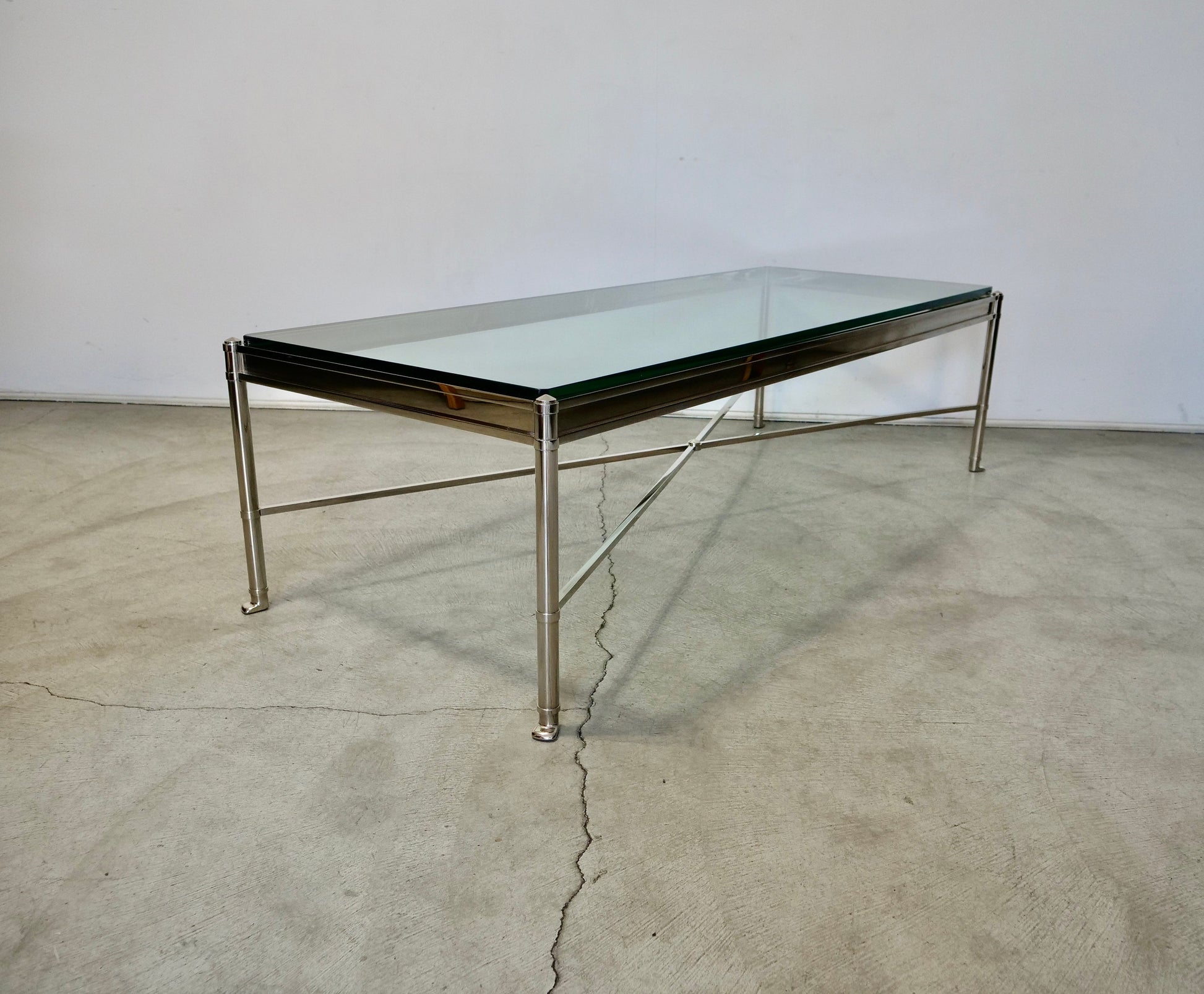 Nickel and Glass Coffee Table