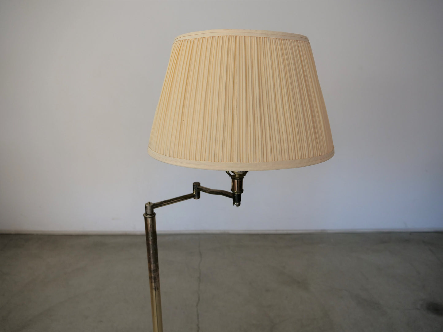 1960's Mid-Century Modern Brass Plated Swing Arm Floor Lamp