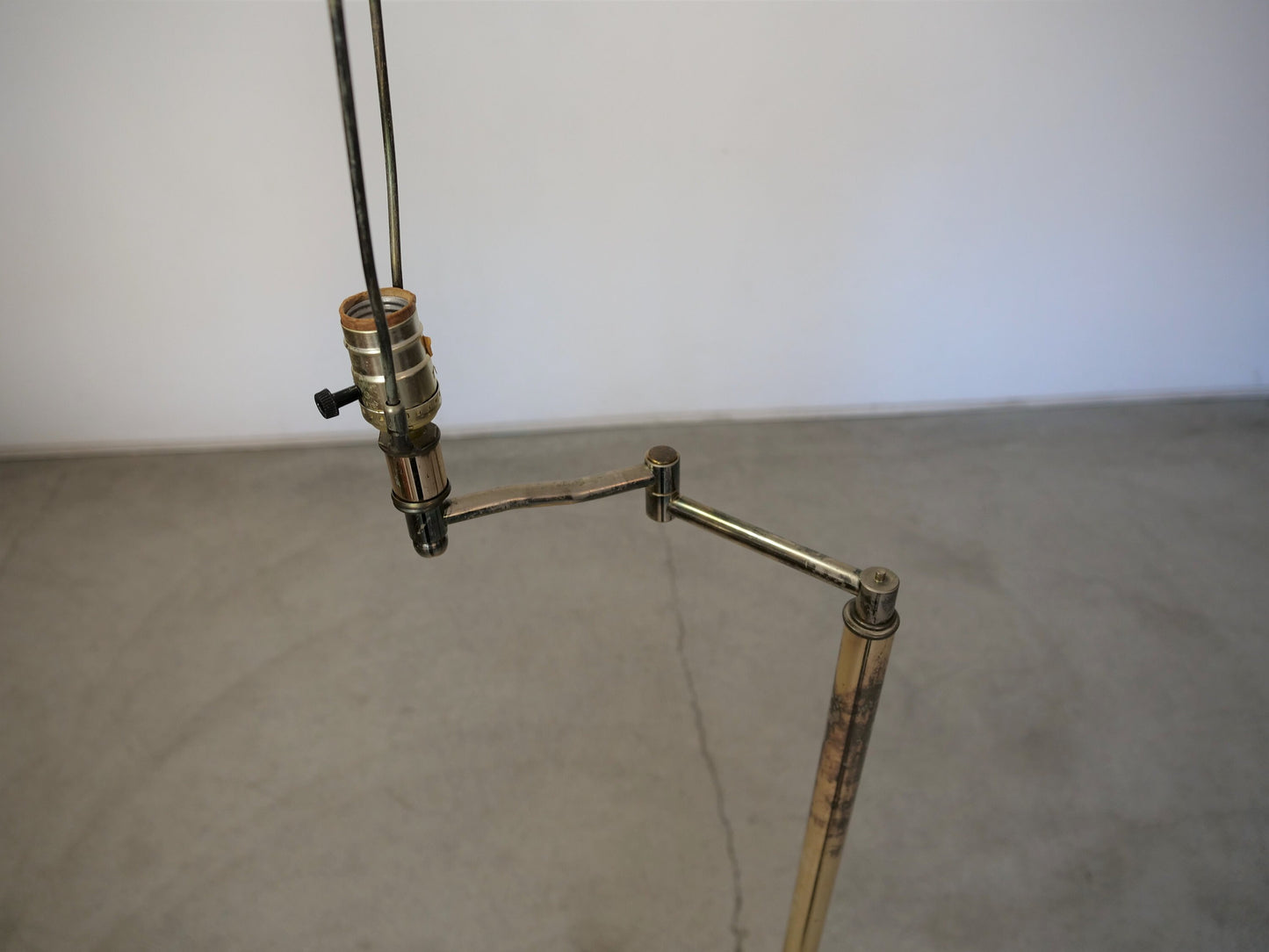 1960's Mid-Century Modern Brass Plated Swing Arm Floor Lamp