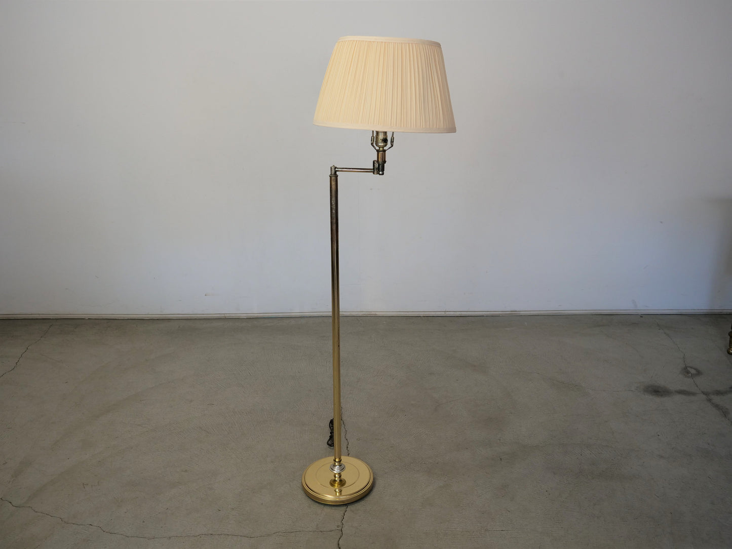 1960's Mid-Century Modern Brass Plated Swing Arm Floor Lamp