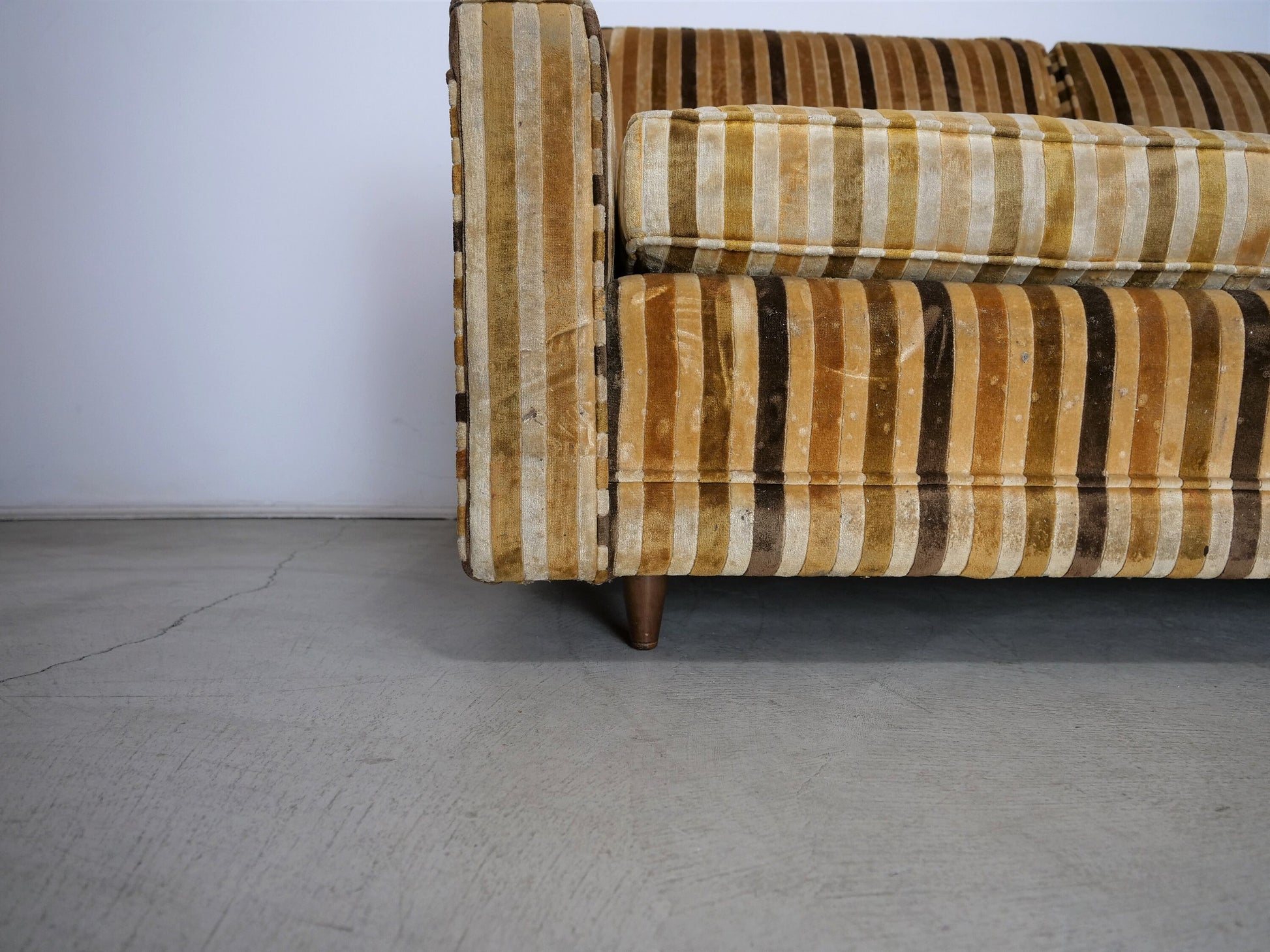 1950's Mid-Century Velvet Sofa