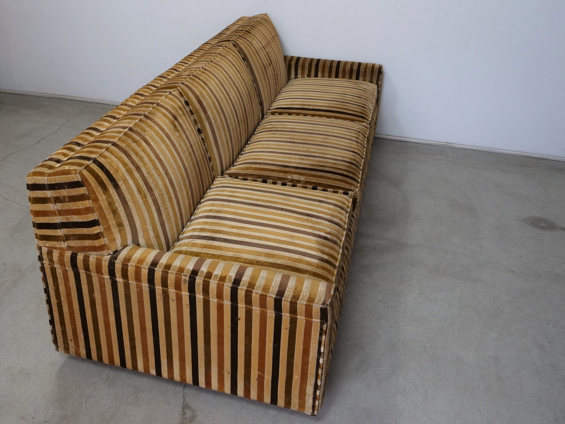 1950's Mid-Century Velvet Sofa