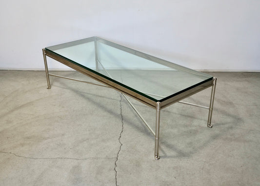 Nickel and Glass Coffee Table