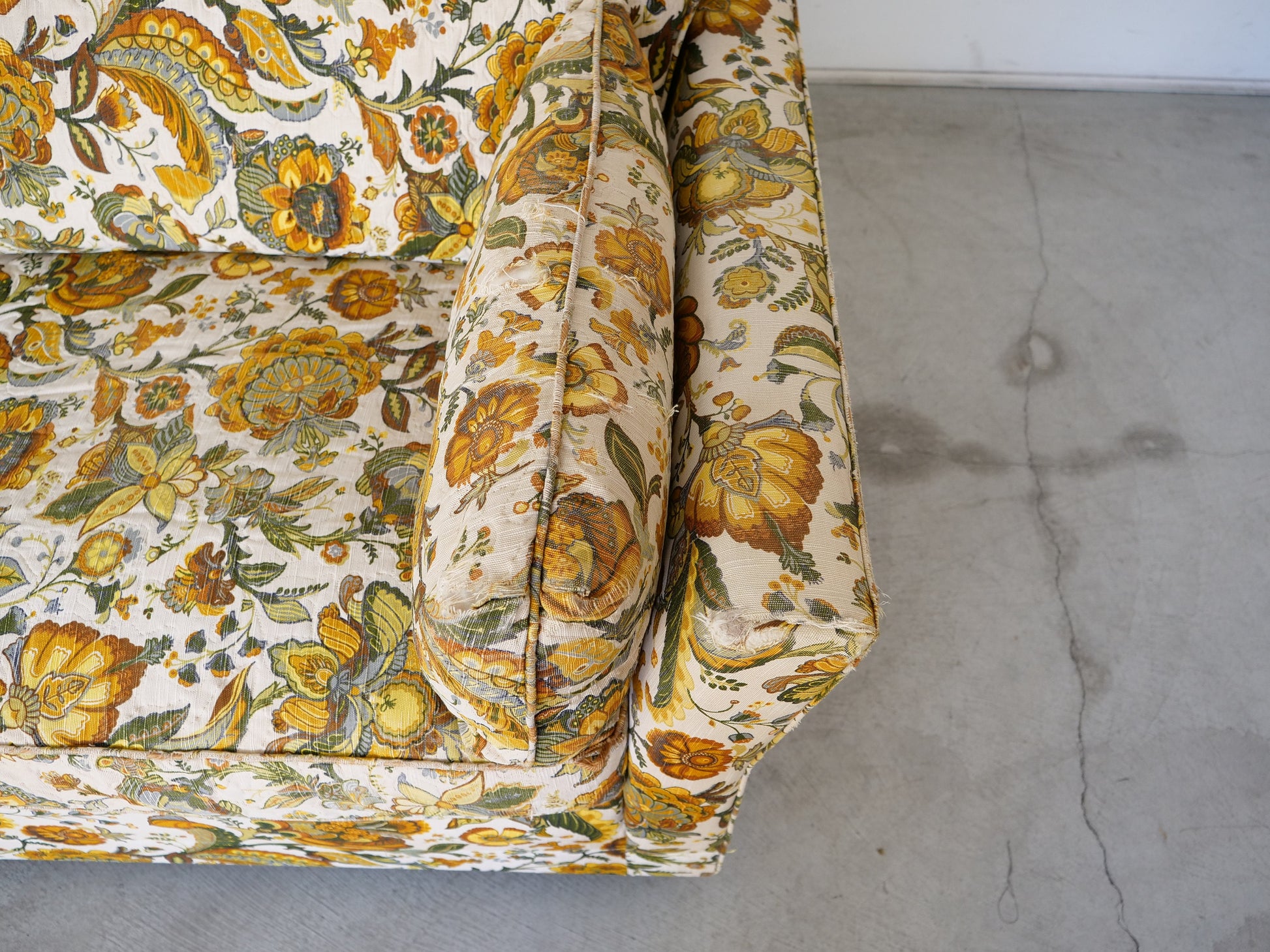 1970's Mid-Century Modern Floral Sofa