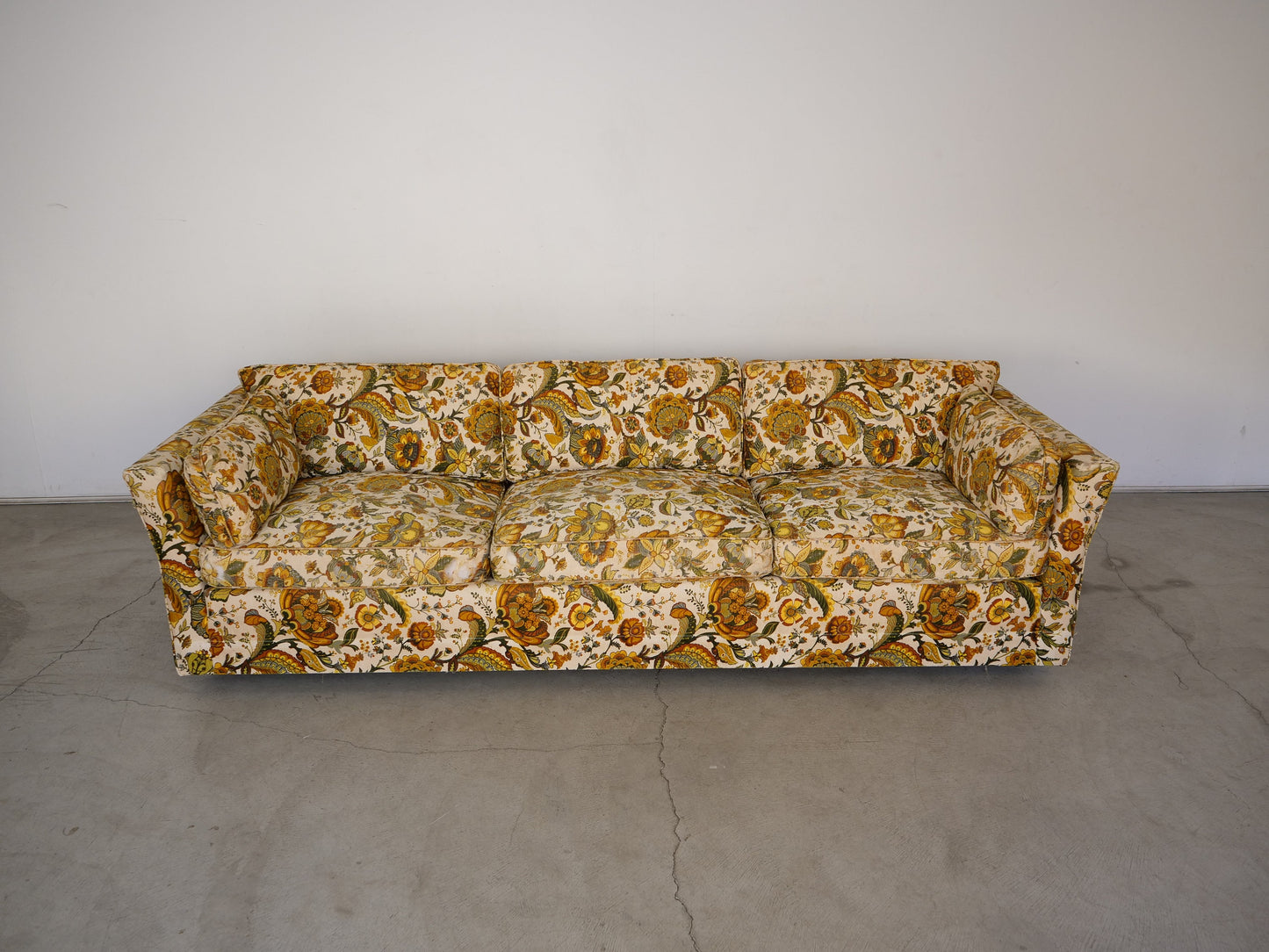 1970's Mid-Century Modern Floral Sofa