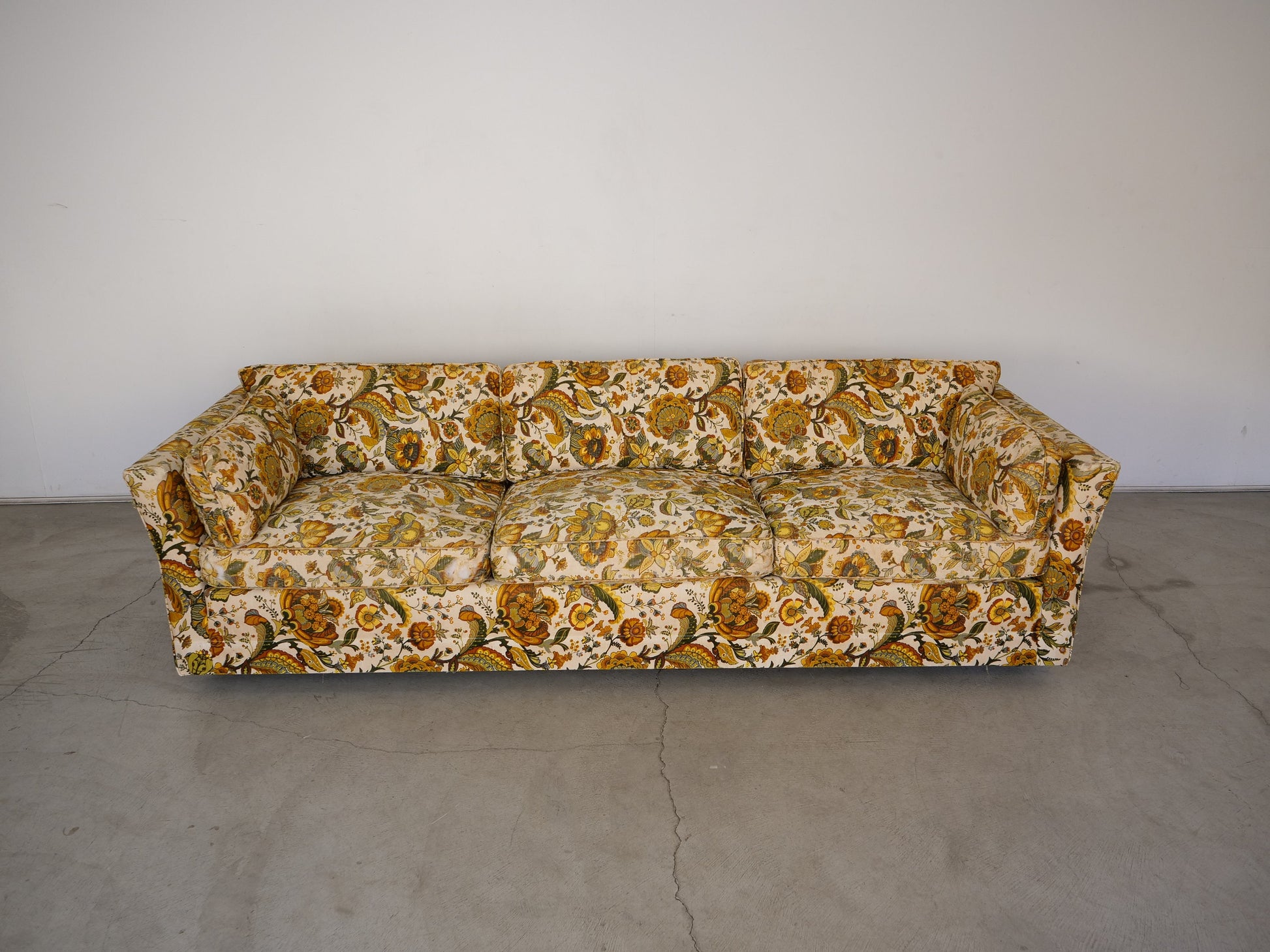 1970's Mid-Century Modern Floral Sofa