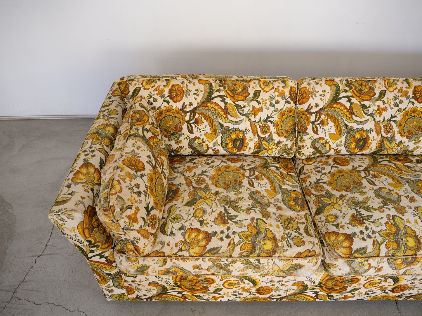 1970's Mid-Century Modern Floral Sofa