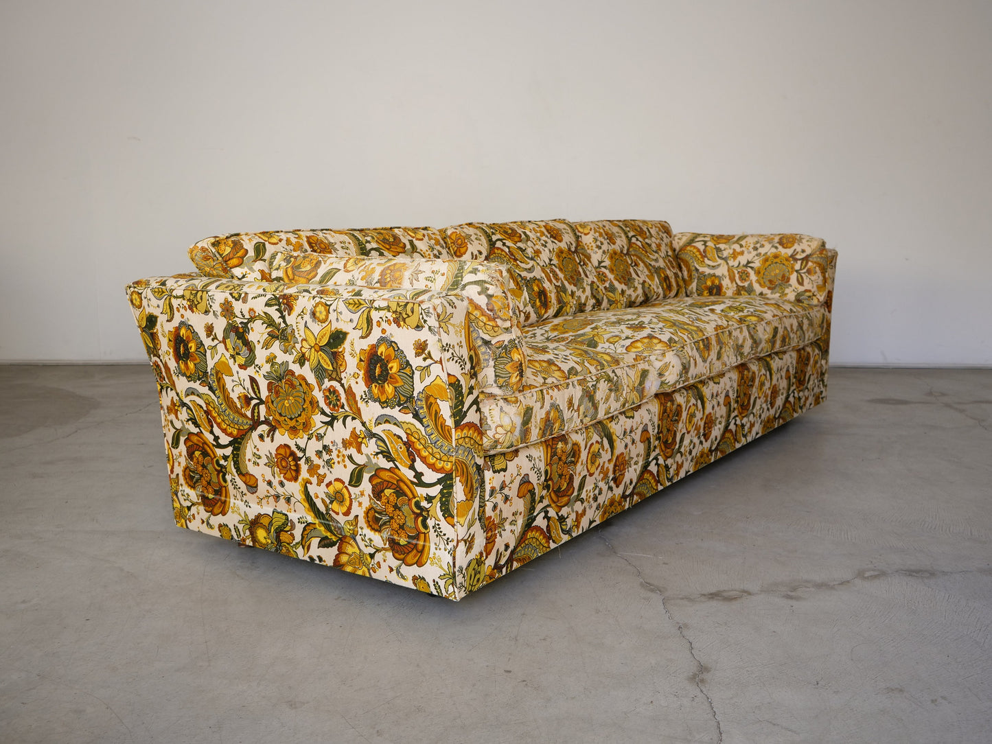 1970's Mid-Century Modern Floral Sofa