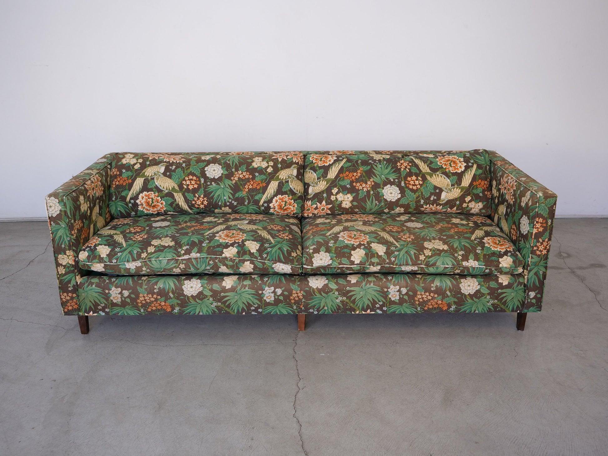 1950's Mid-Century Modern Green Sofa