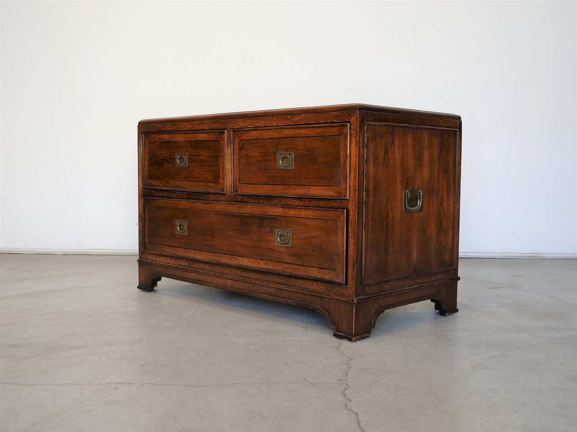 1970's Midcentury Modern Campaign Chest of Drawers