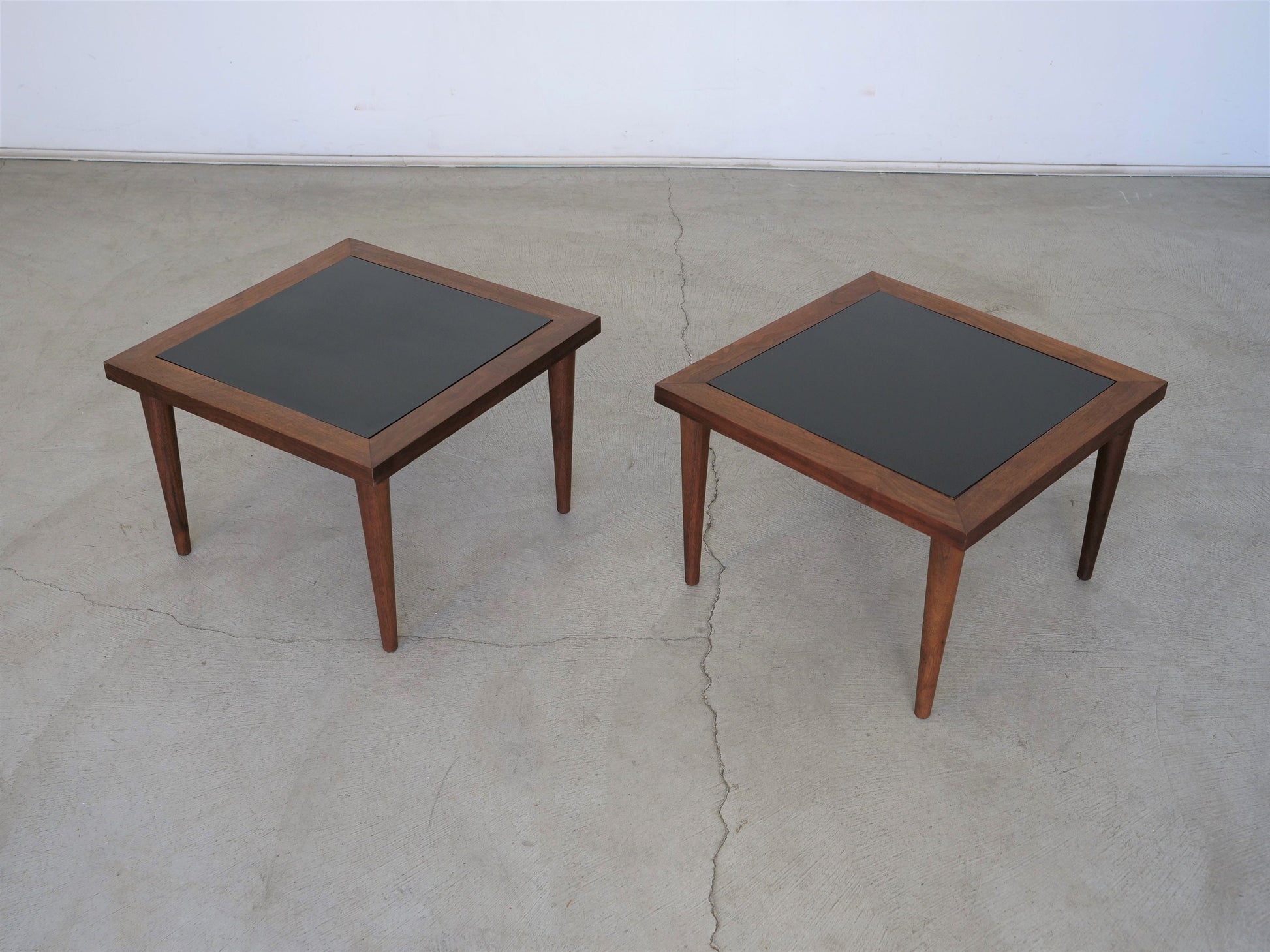 Pair of 1960's Mid-Century Modern Walnut Side Tables