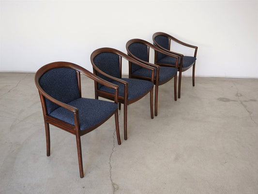 Set of Four Restored Vintage Mid-Century Modern Dining Chairs