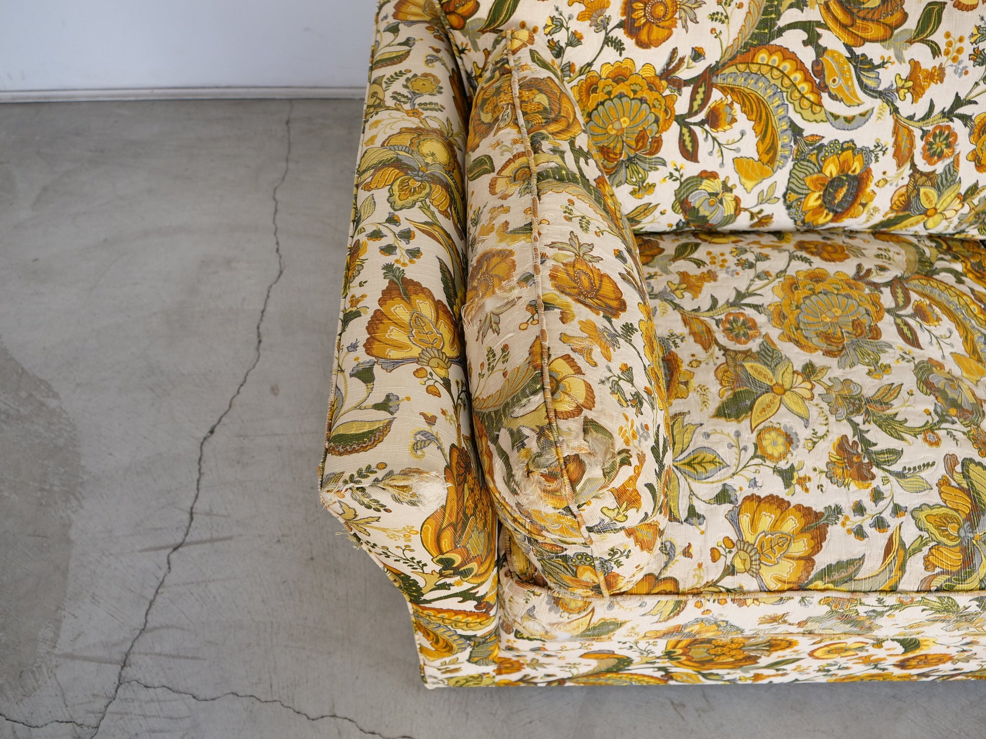 1970's Mid-Century Modern Floral Sofa